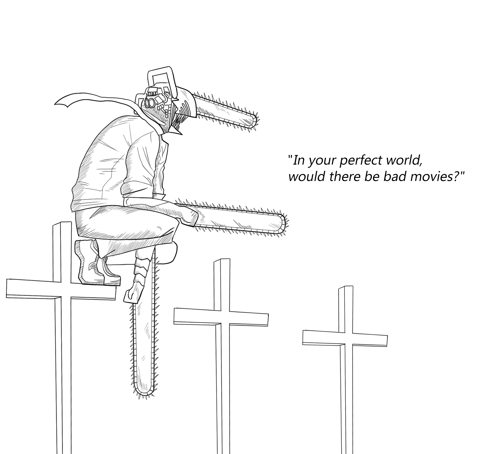 A little Chainsaw Man drawing I did a while ago, hope you like it! r