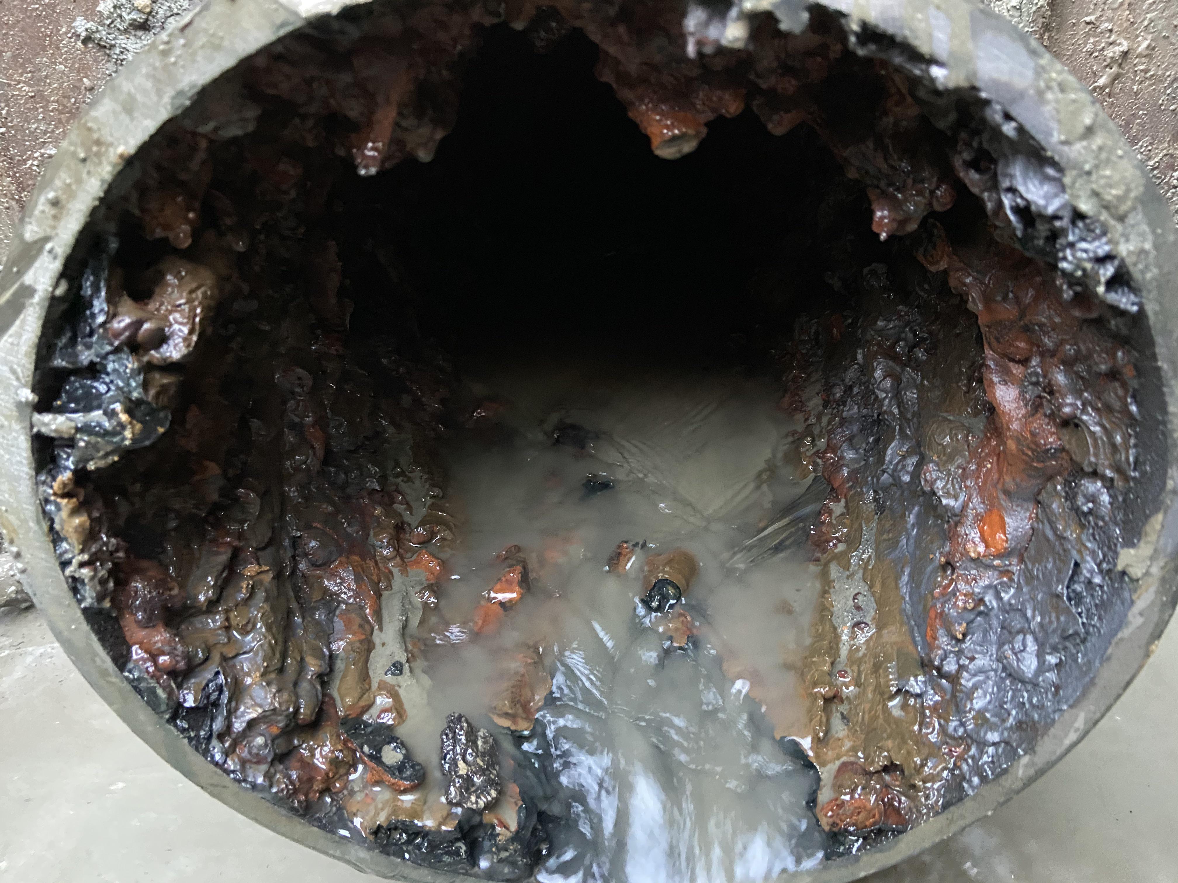 This is what the inside of Omaha’s older cast iron water mains look