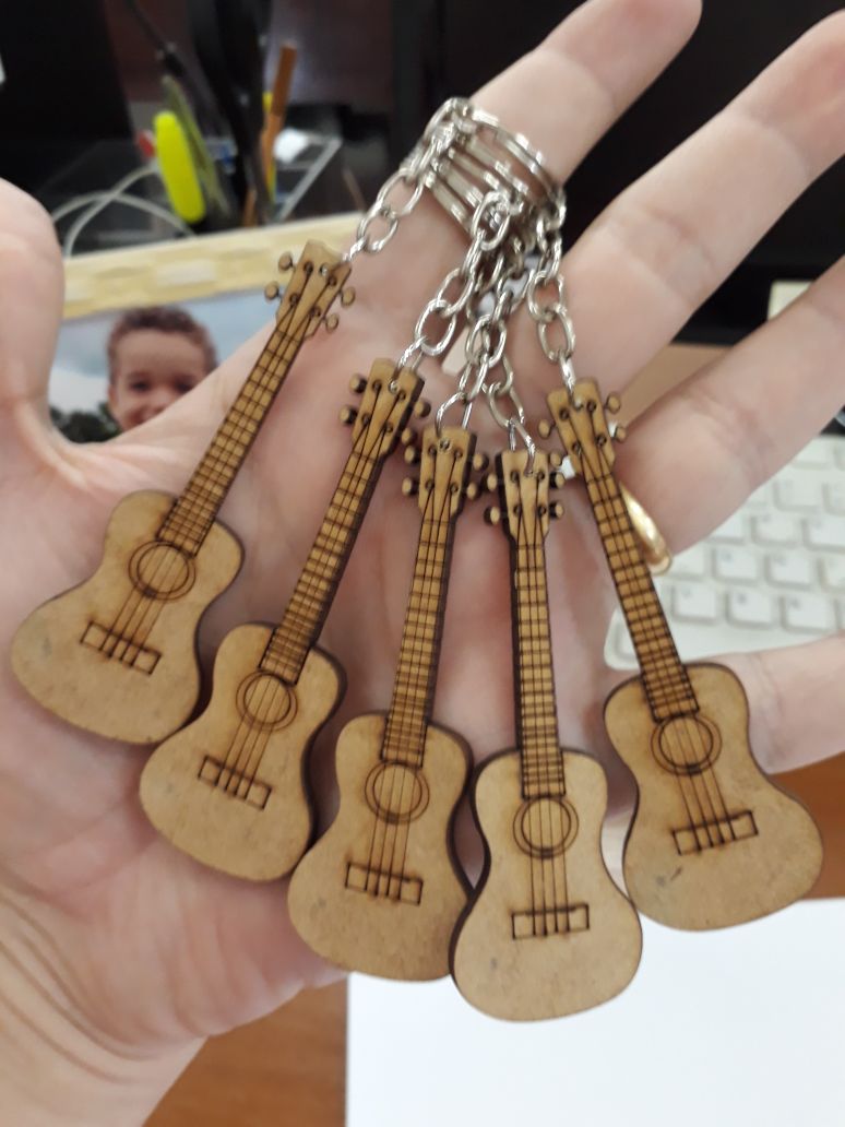 A friend of mine made these baritone keychain r/ukulele