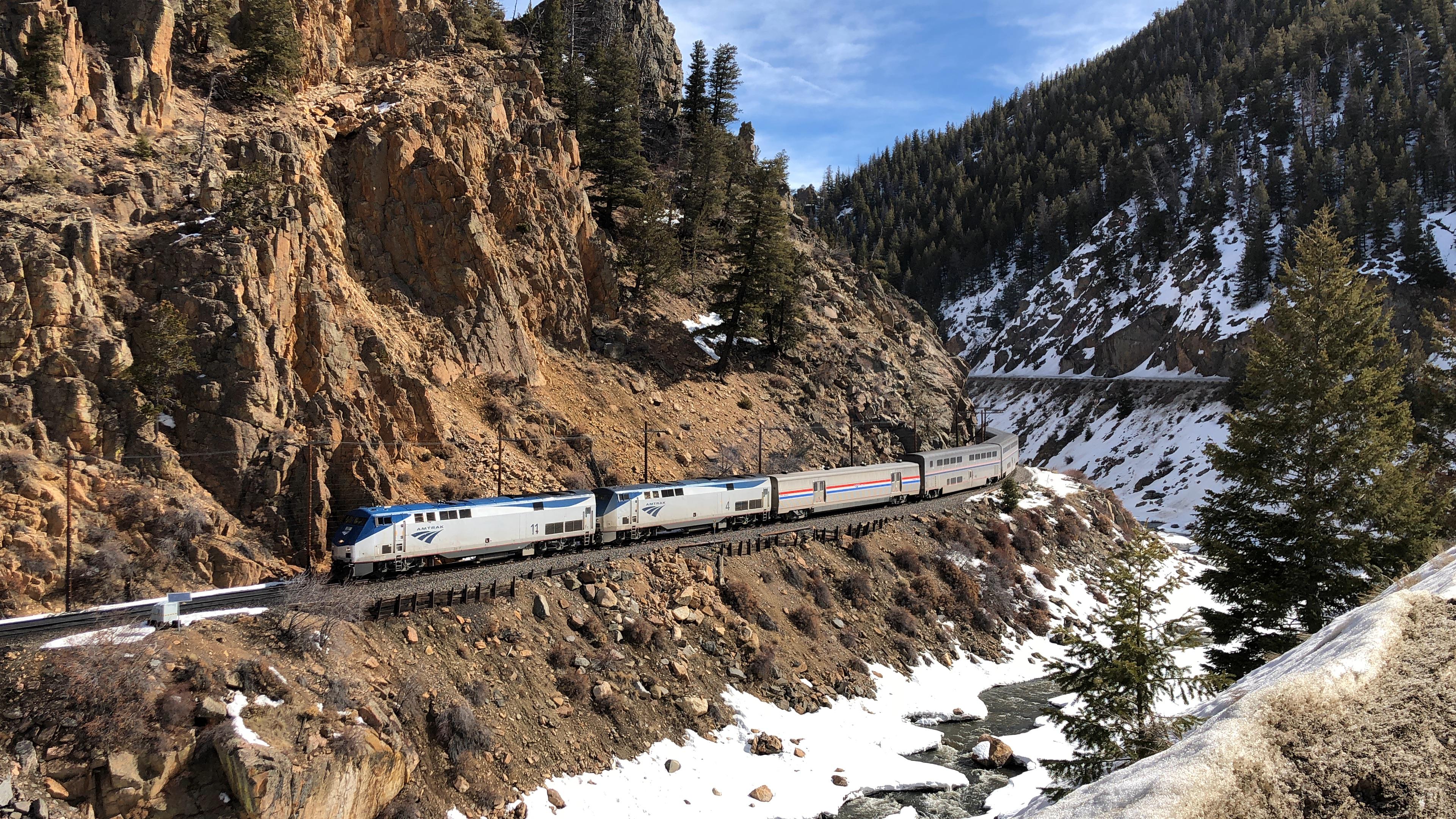 Amtrak's California Zephyr in Byers Canyon, CO 3/15/2020 r/trains