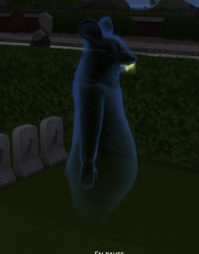Sims that die from a rodent sickness have a disguised ghost with foam
