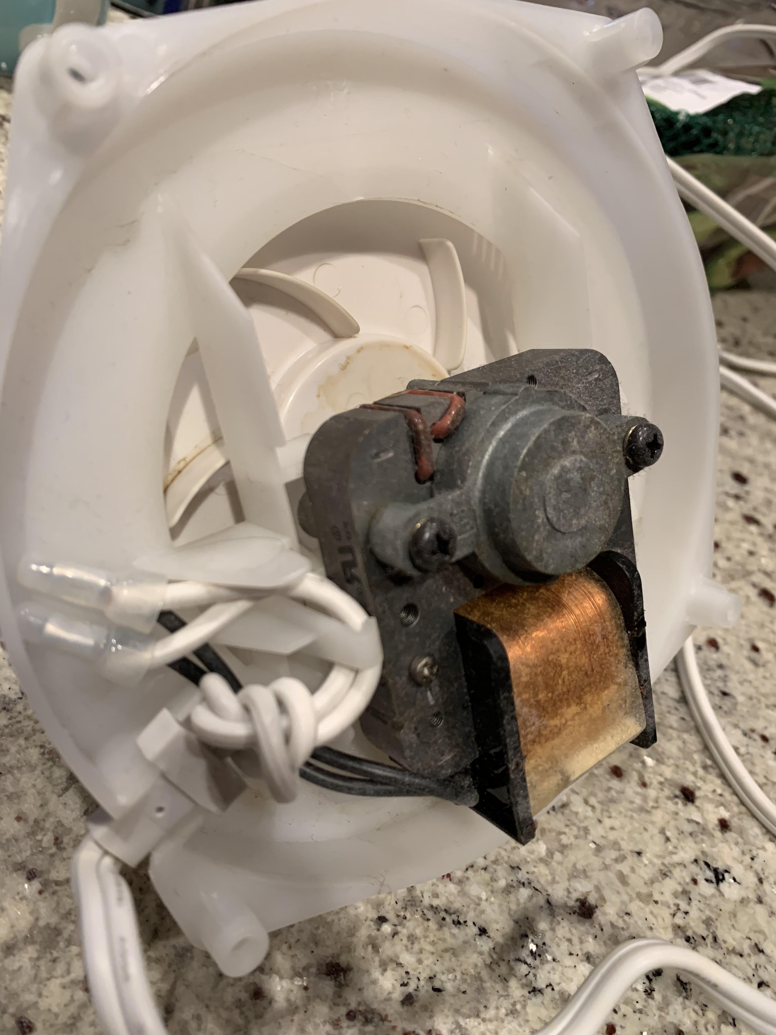 found a crusty humidifier and isolated the motor, how should I clean