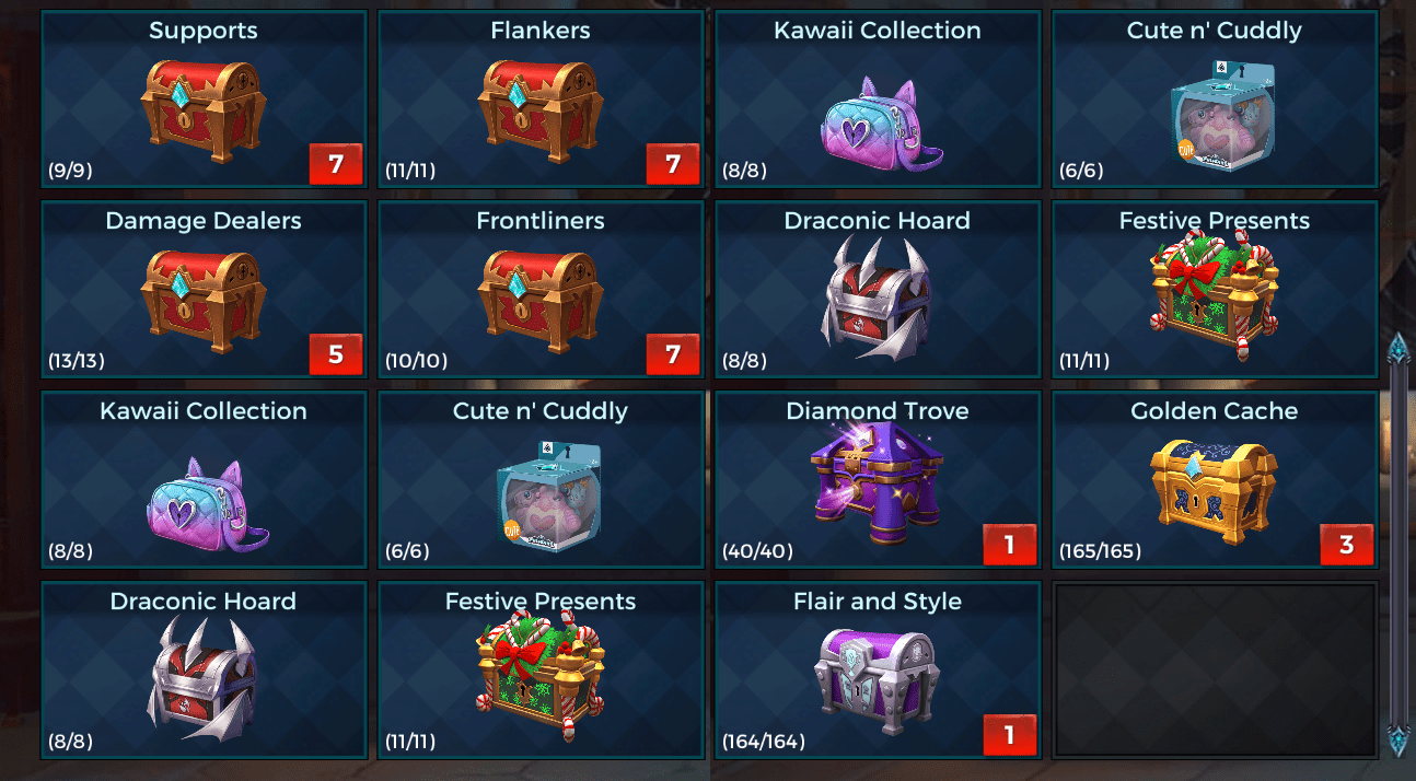 I'm Hoping for New Diamond and Gold Chest arrivals, but I'm sure they