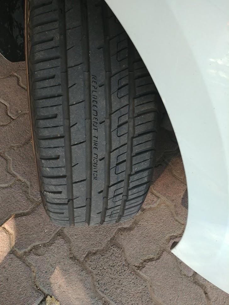 My car tire has a "Replacement Tire Monitor". When its worn and needs