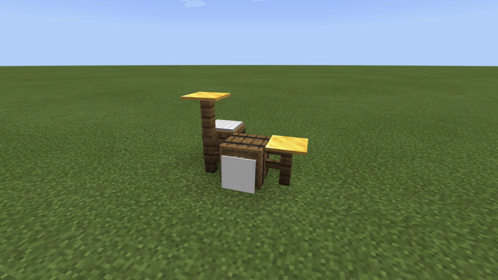 Here’s my attempt at building a drum set r/Minecraft
