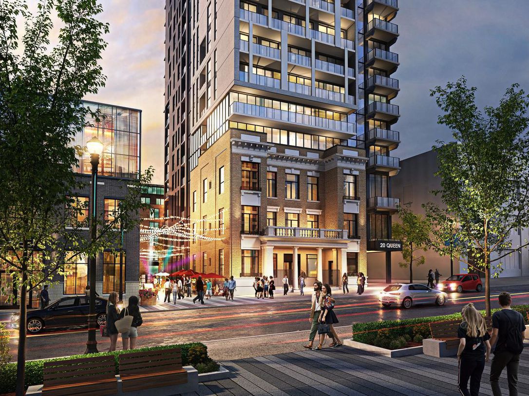 Condo tower with community performance space planned for 20 Queen St