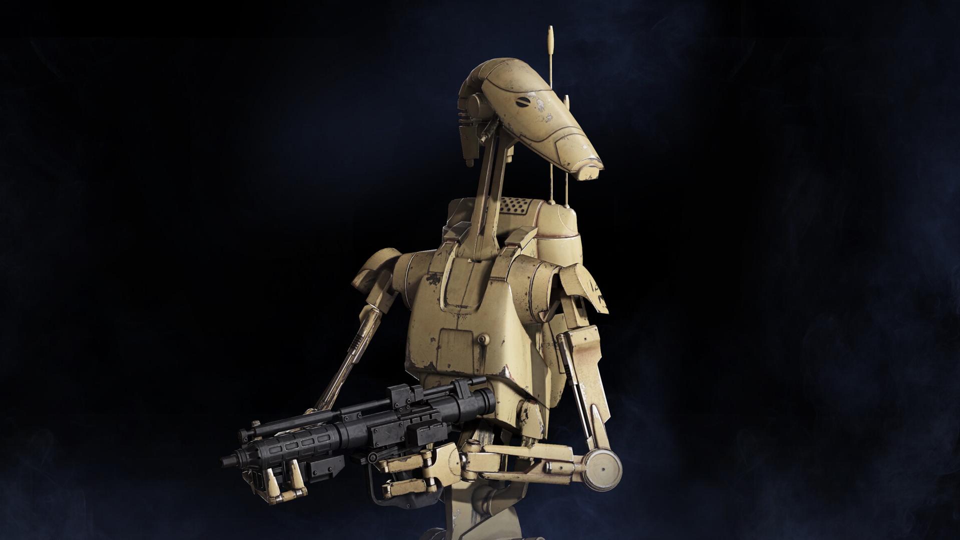 Edited the B1 Battle Droid wallpaper for my android phone, thought some