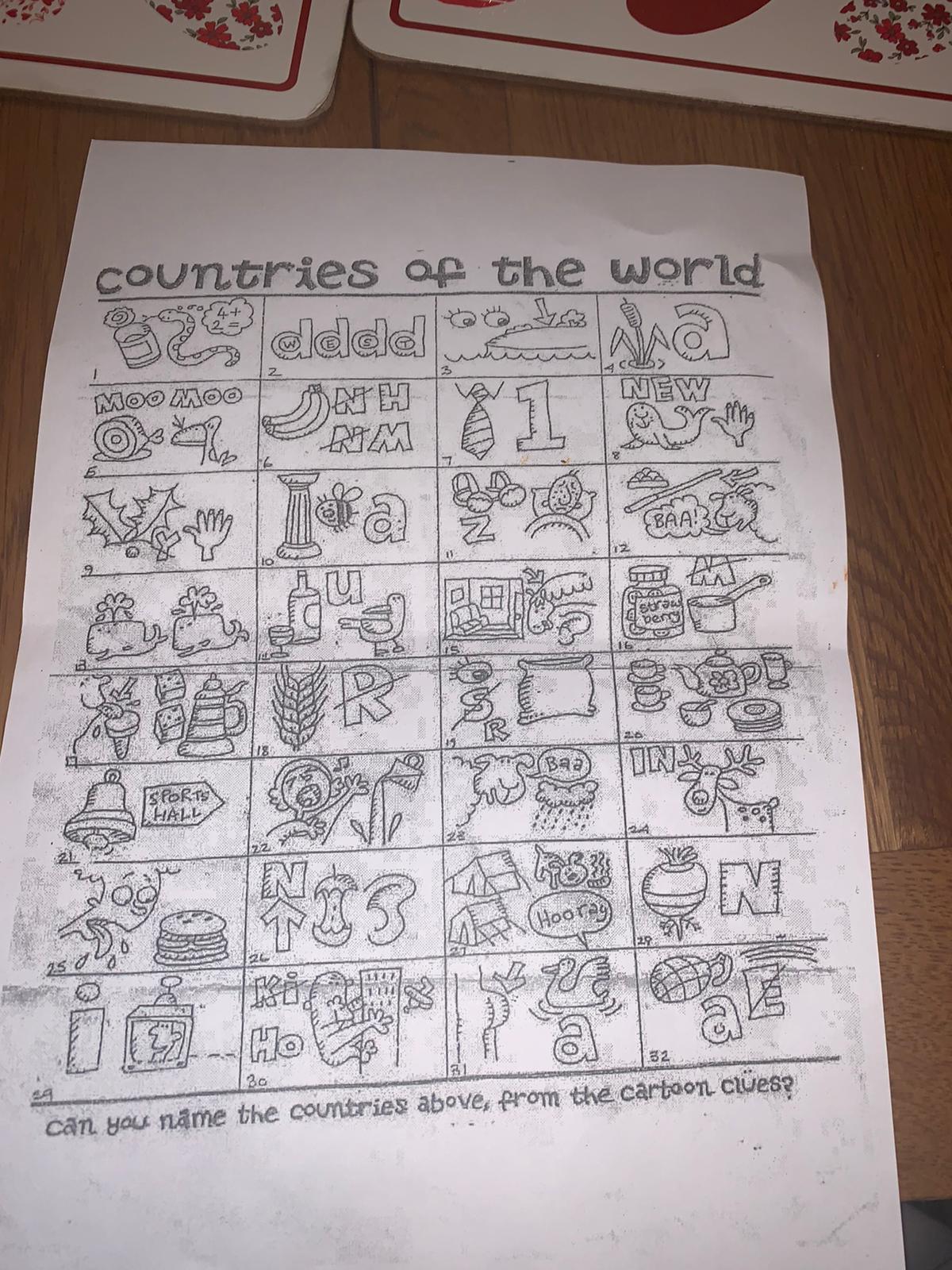 34 + country names emoji quiz answers