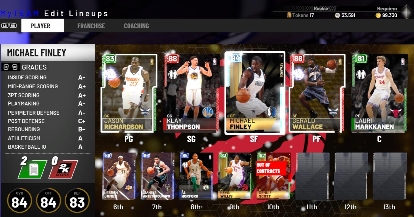 120, Got the diamond Finley day 1! r/NBA2k