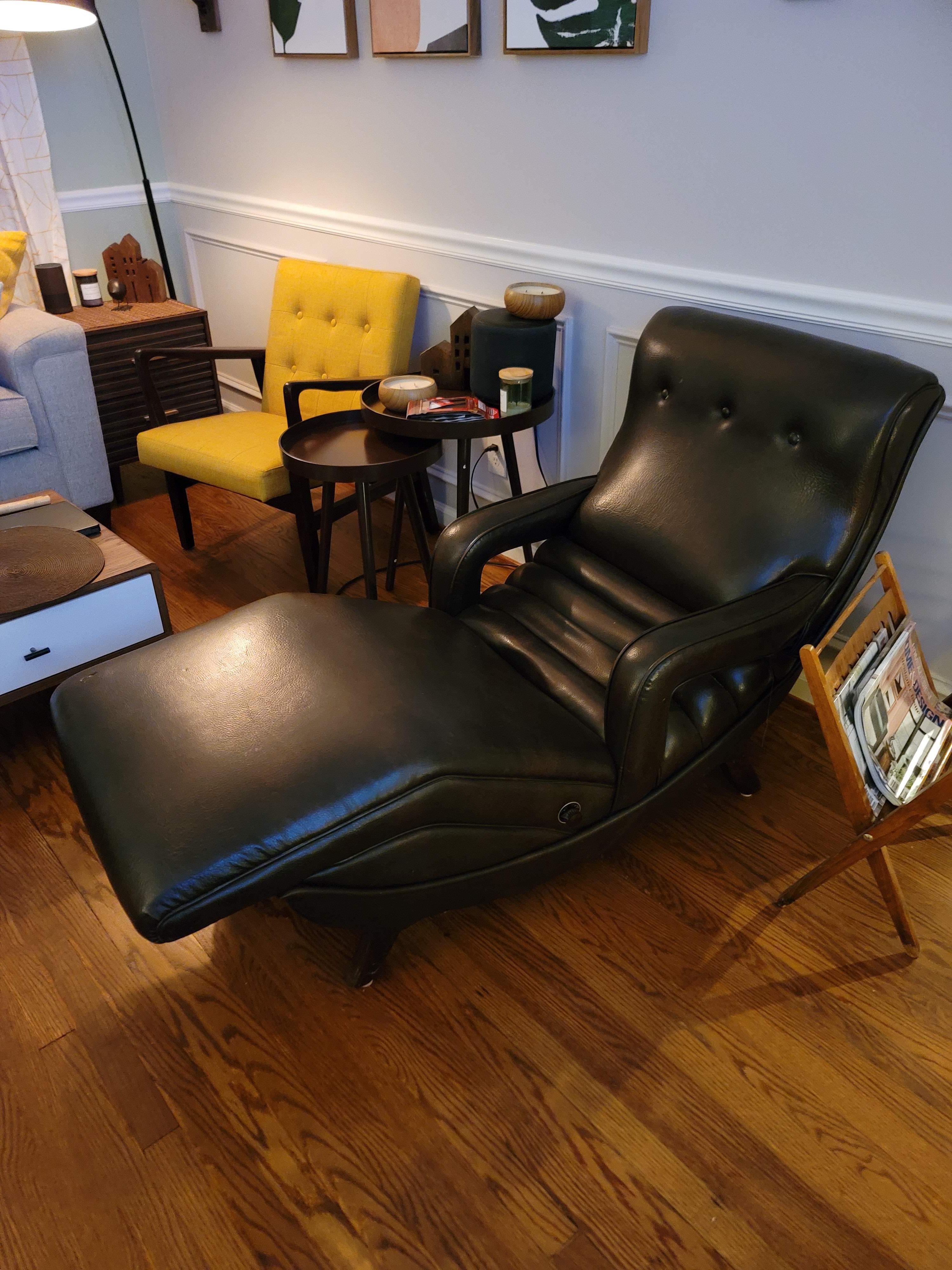 Scored this super cool, (working!) contour chair w/ heat and vibrating