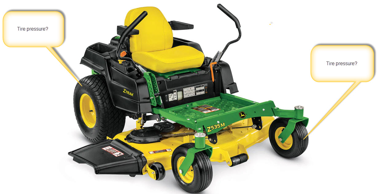ZeroTurn Z535M Mower Tire Pressure r/johndeere