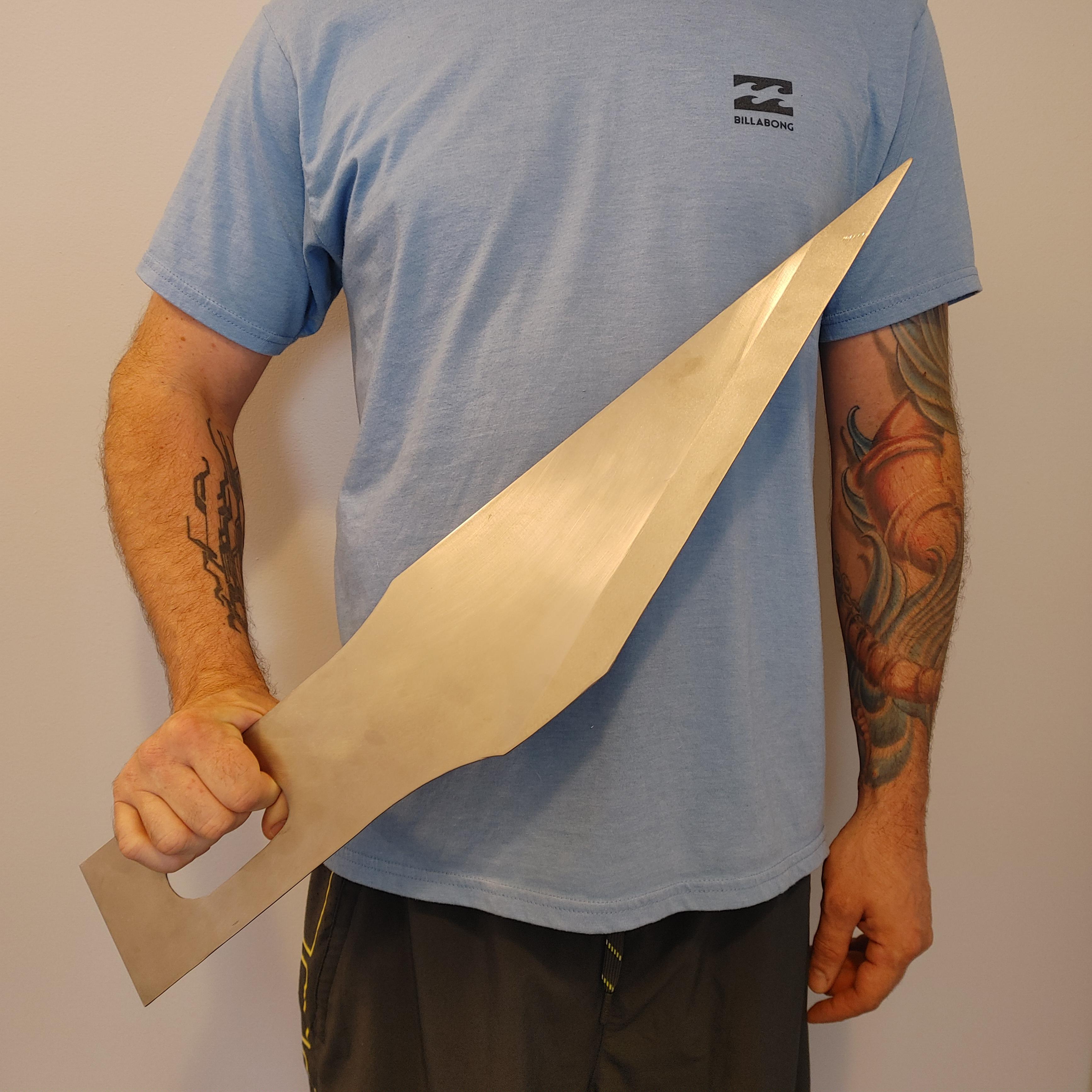 Giant Xacto razor blade I made. I'm well on my way to an anime