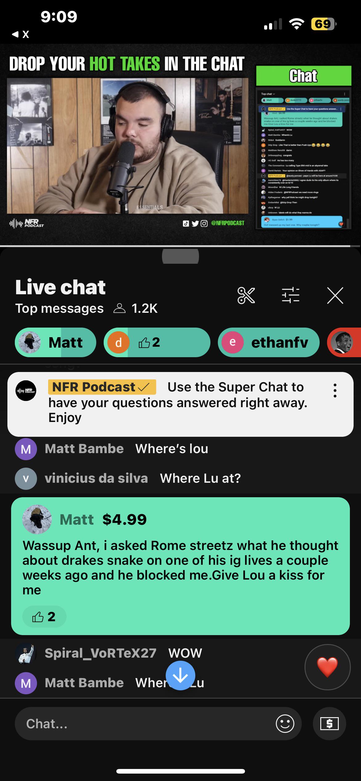 Hardhitting commentary and discussion at the NFR livestream r