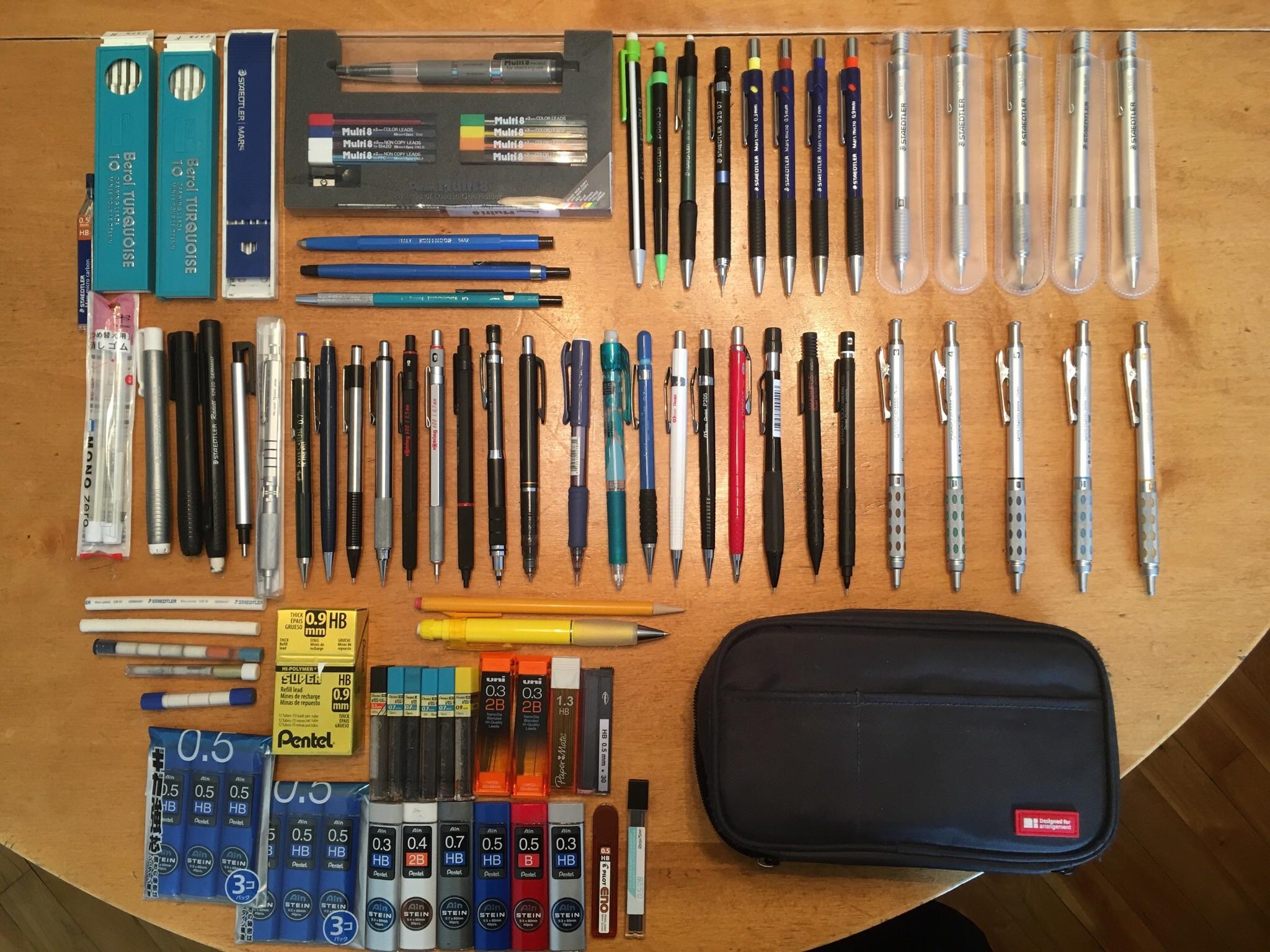 Mechanical Pencils Collection r/knolling