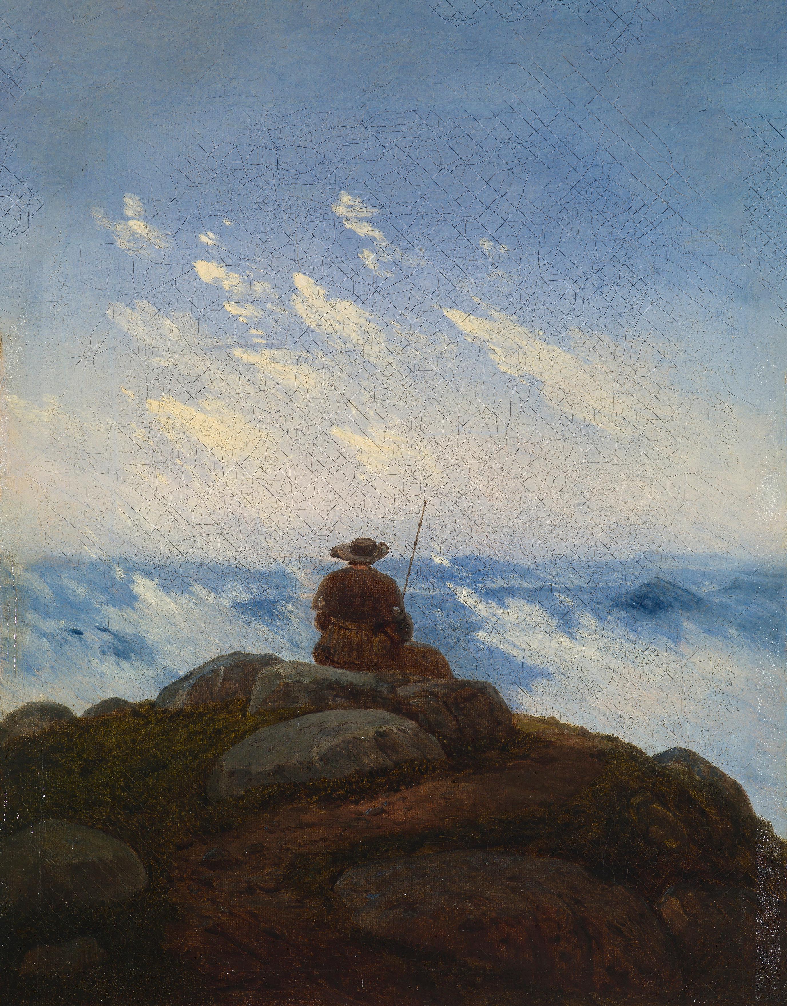 Wanderer on the Mountaintop (1818) Carl Gustav [2752 x 3516] r/ArtPorn