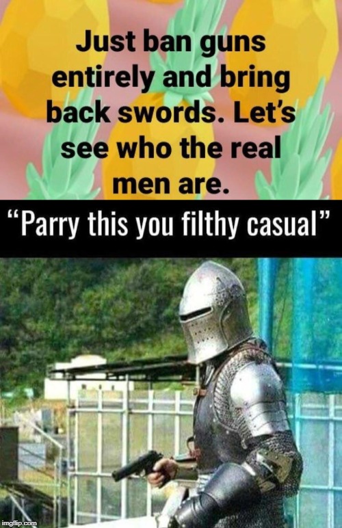 Don't bring a sword to a fight r/funny