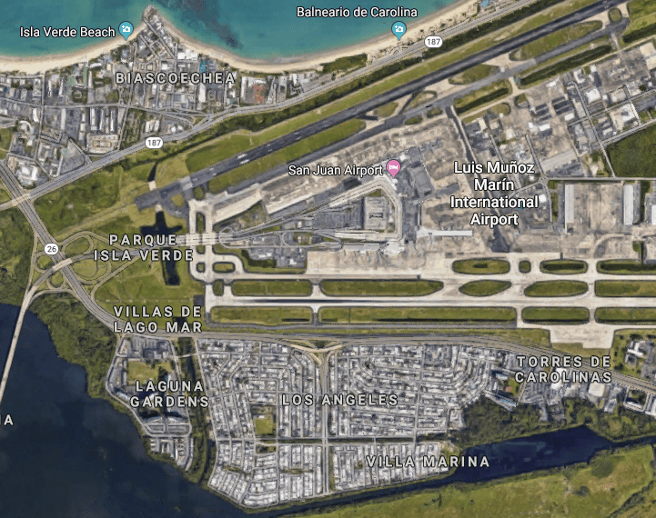 Pregunta ¿Es posible caminar del sur de Carolina a Isla Verde pasando por lo que en el mapa