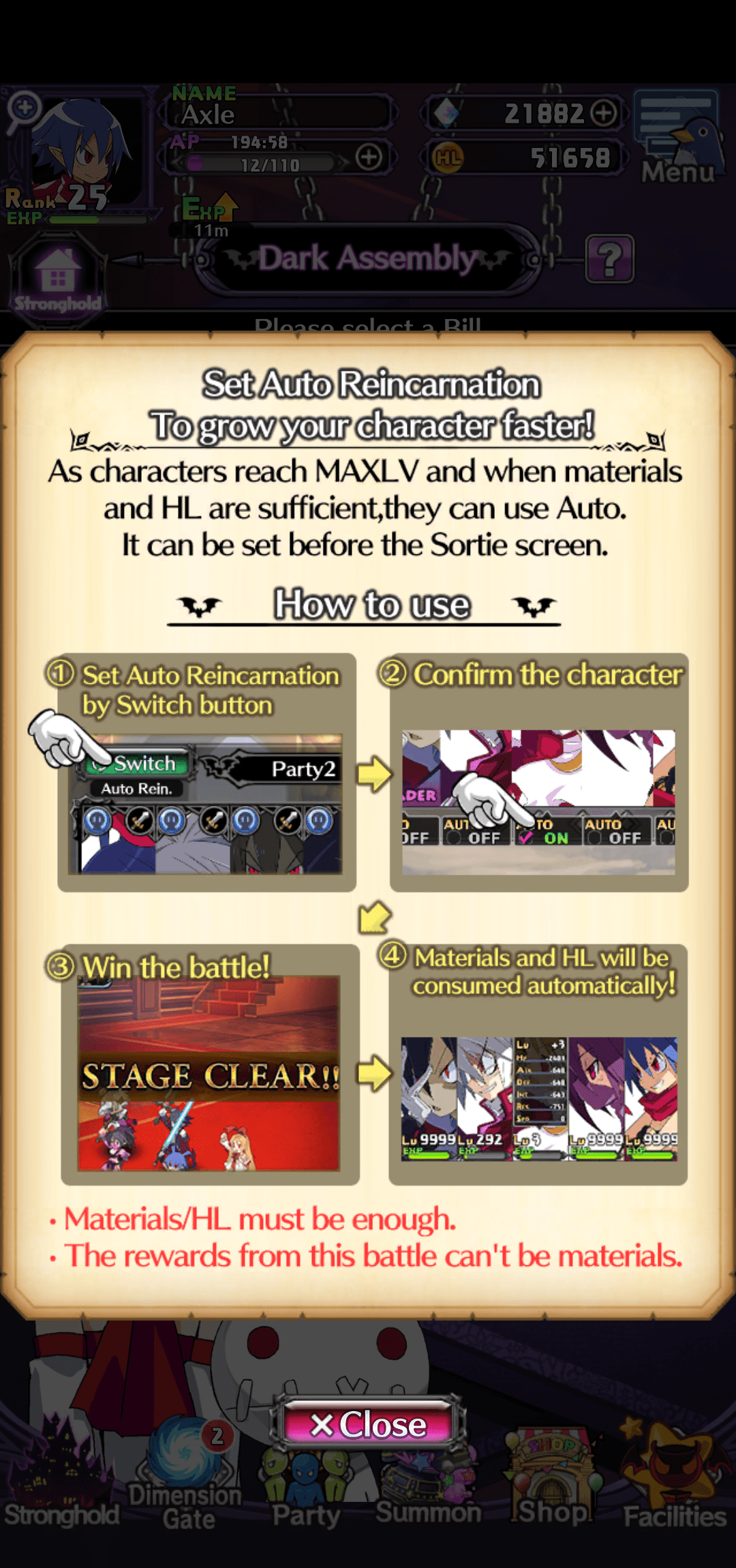 Auto Reincarnation Instructions From The Dark Assembly If You Were