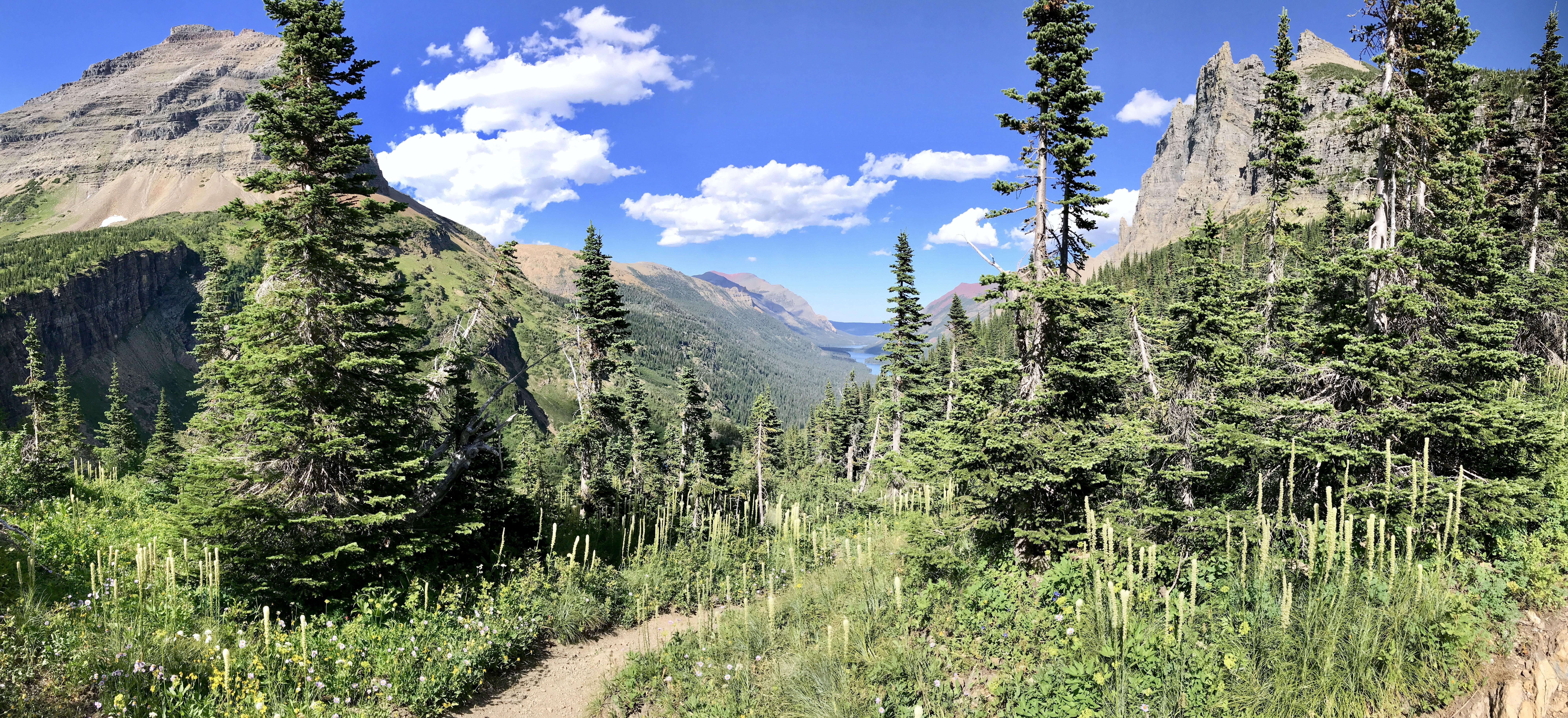 Descent to Glenn’s Lake from Stoney Indian Pass, East Glacier National