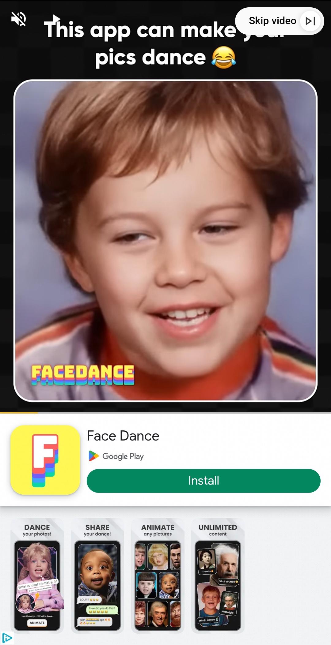 Absolutely cringe. Face Dance