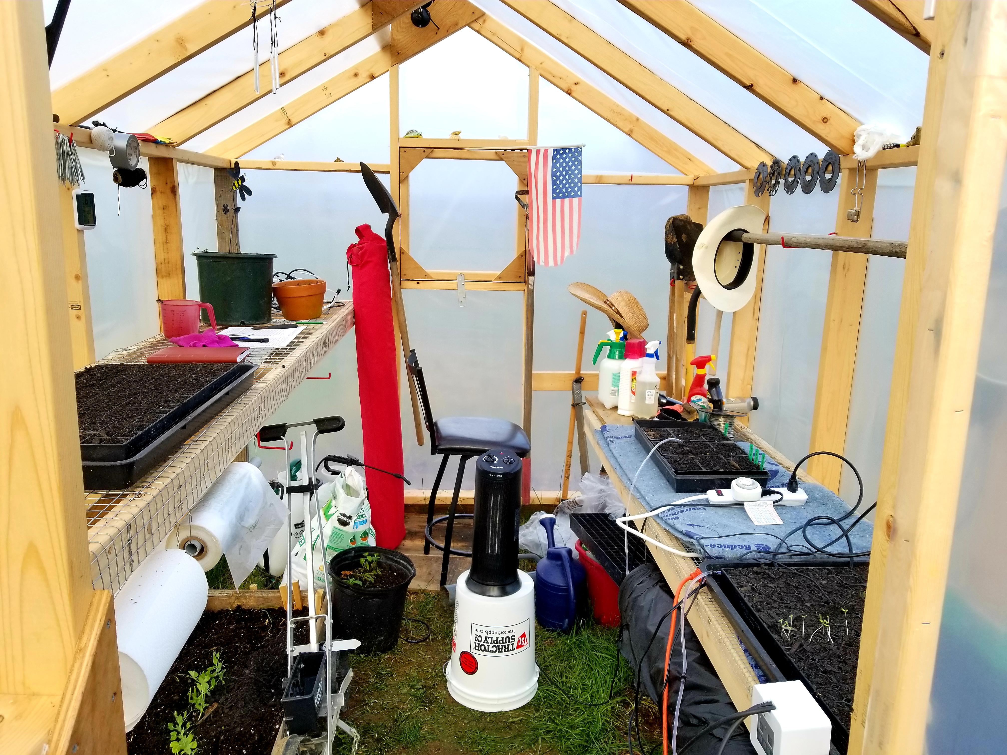 Greenhouse with auto water and space heater ready to roll! r/gardening