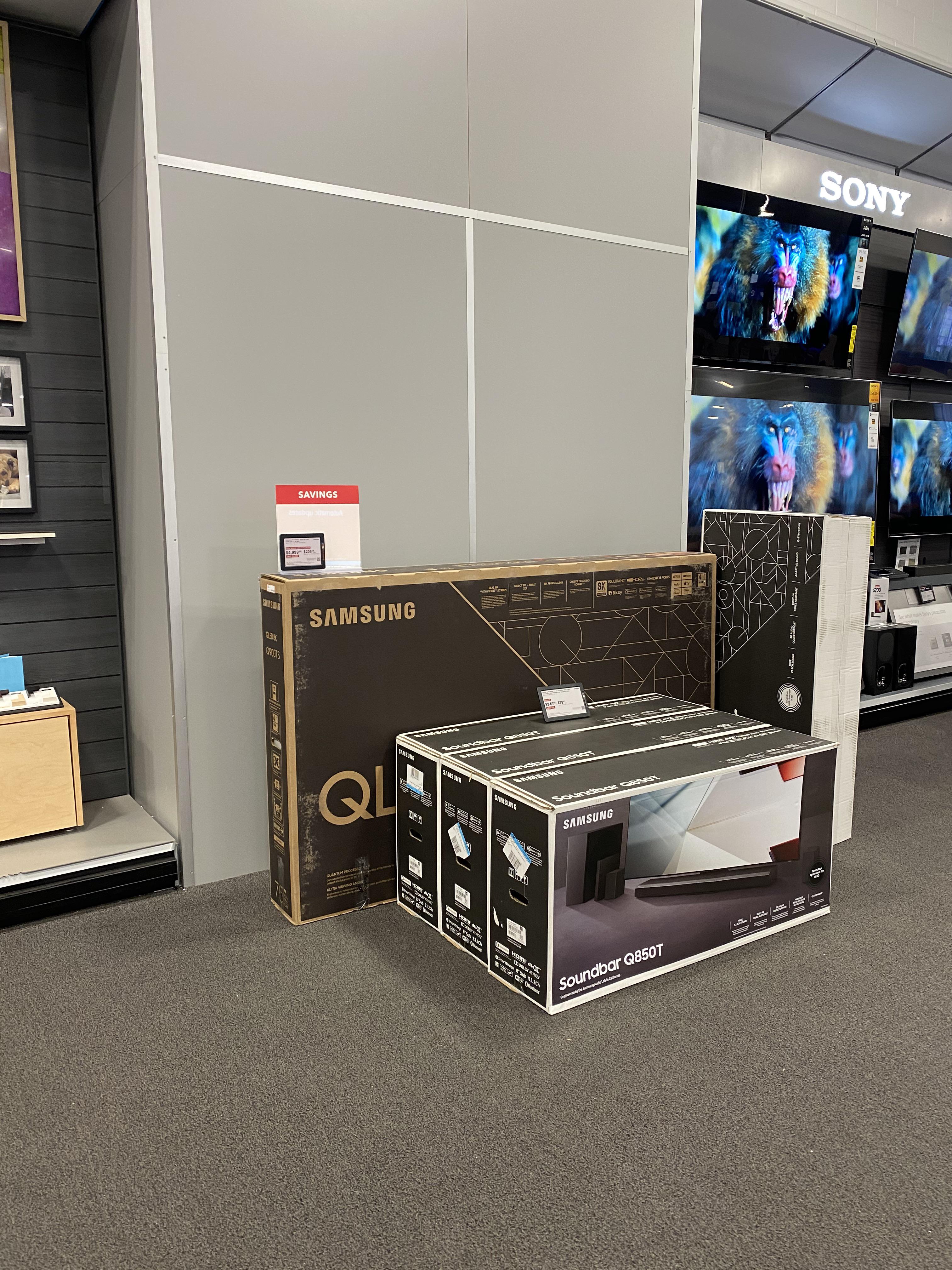 Samsung Sell more TVs, you’re under budget! The TVs that we have to