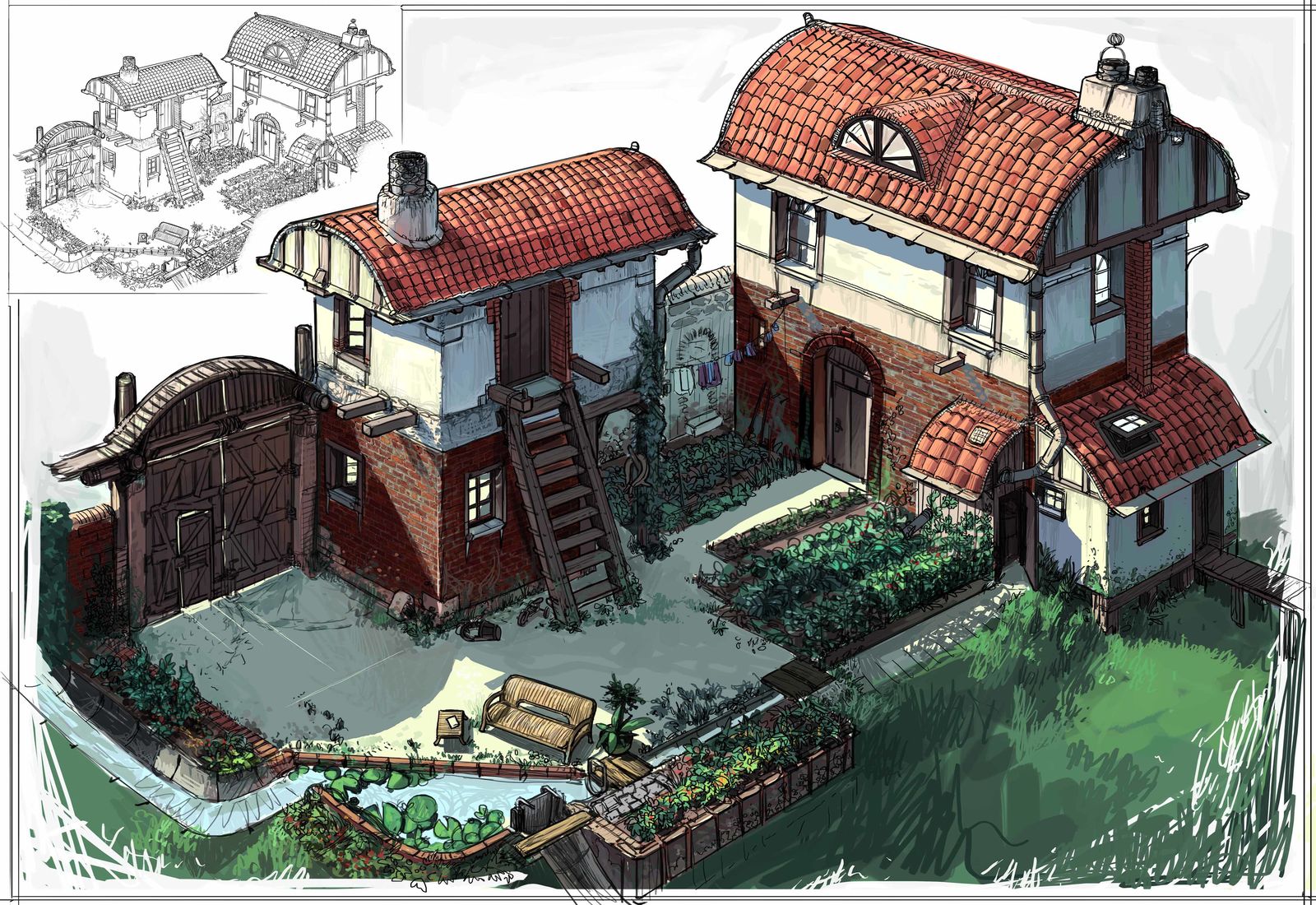 Concept Art of the Coziest Little House r/CozyPlaces