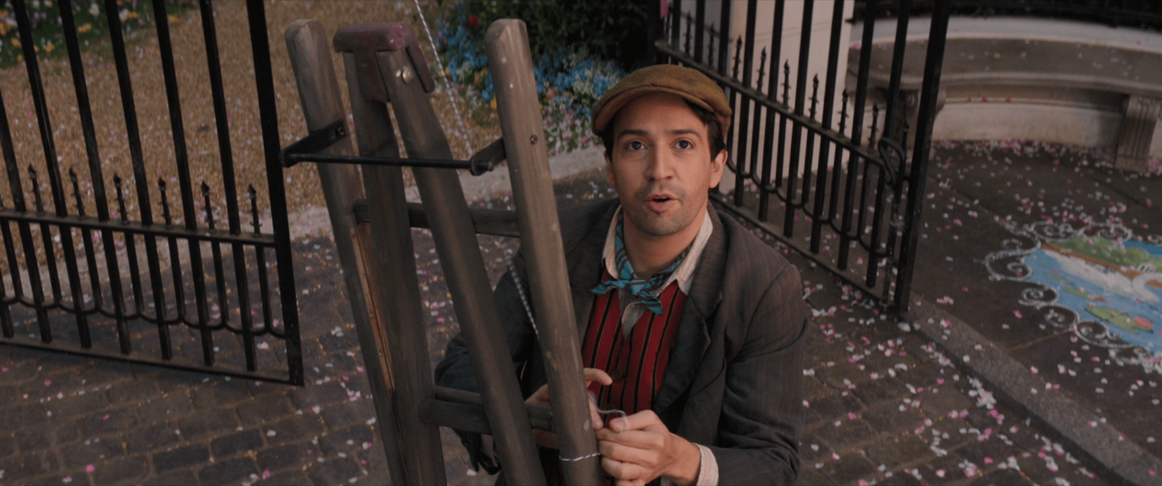 In this shot from Mary Poppins Returns (2018) you can see chalk