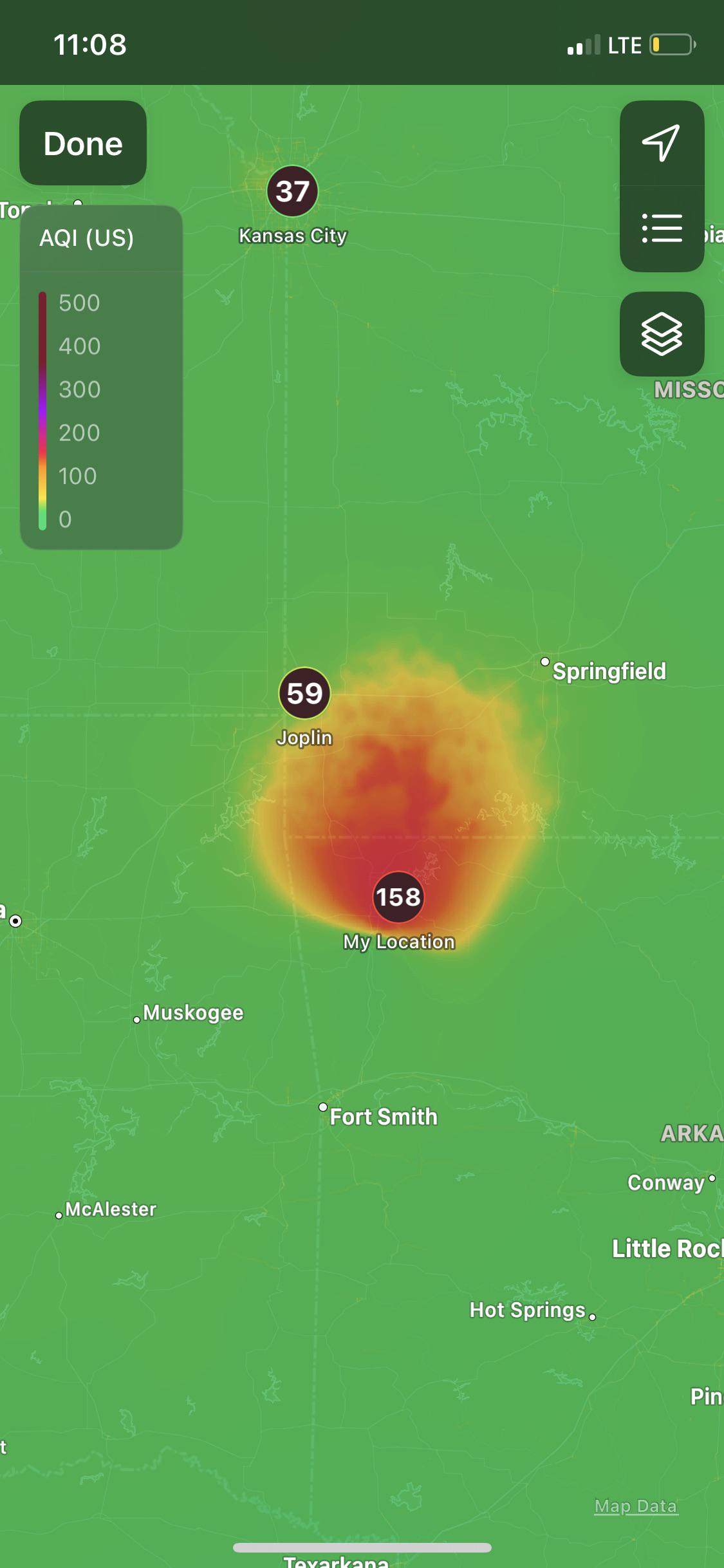 Why is the air quality so bad right here? r/northwestarkansas