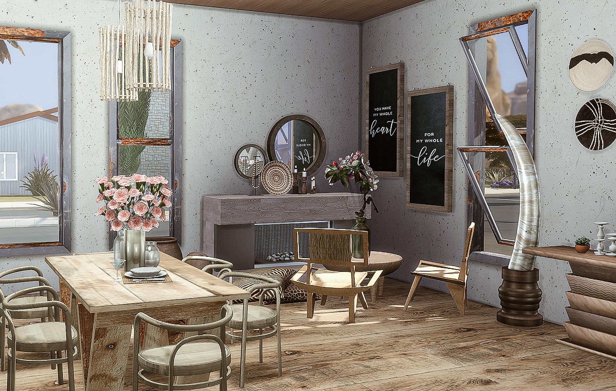 Dining area with cc r/Sims4