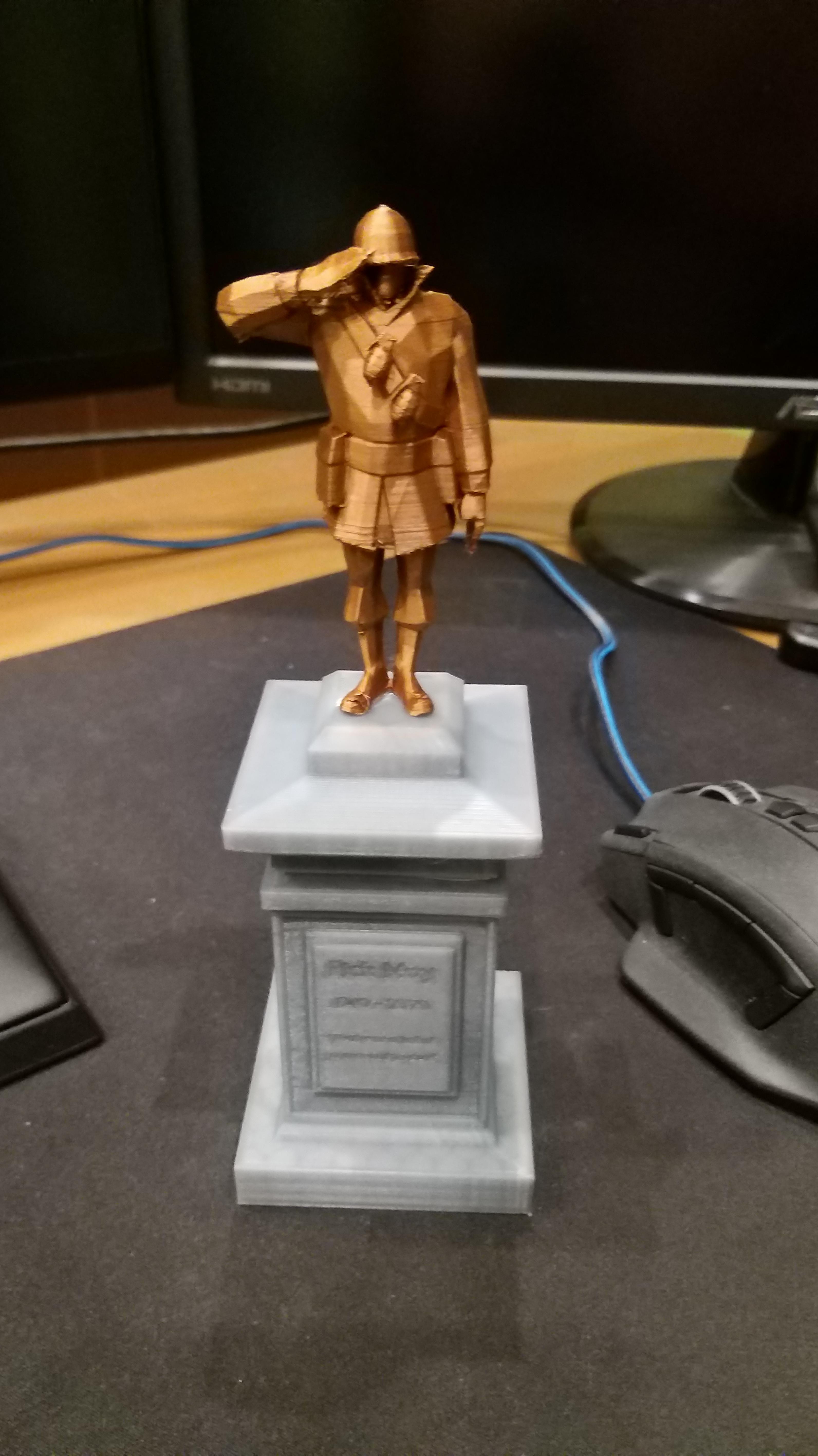3D printed Rick May statue. For the one and only... r/tf2