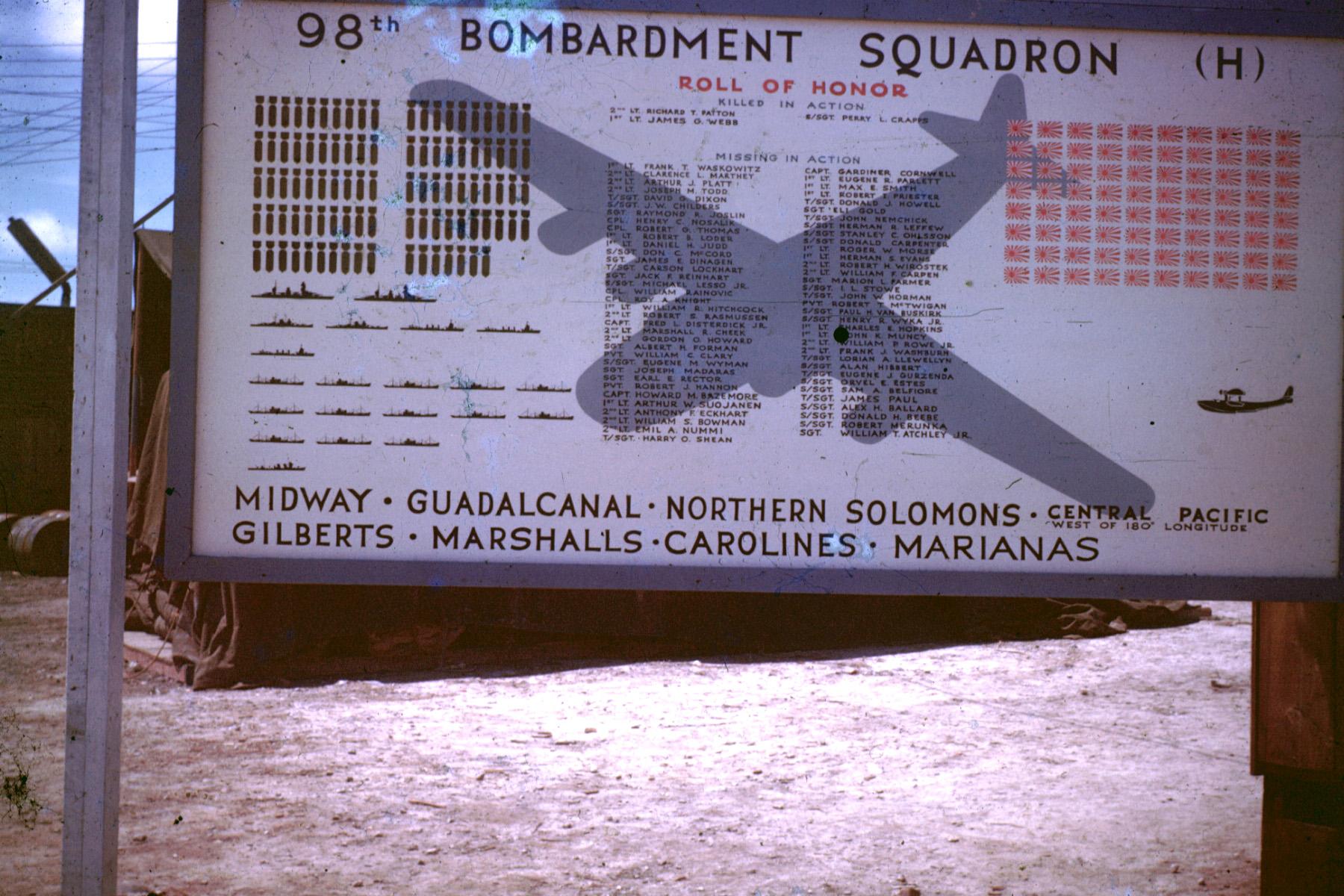 "The Score" 98th Bombardment Squadron (Heavy) part of the 11th