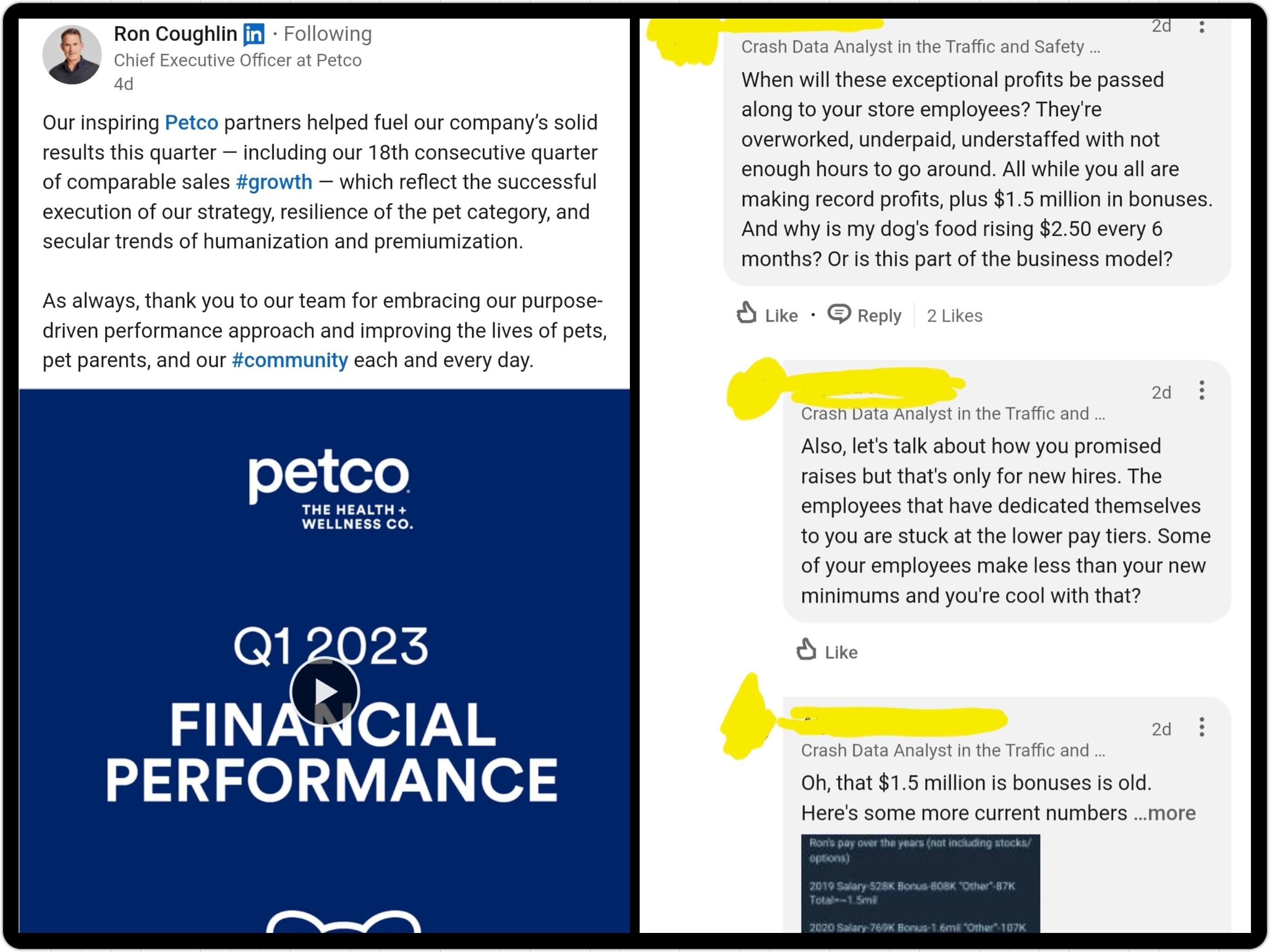 This legend on Rons Linkdin profile (Blocked their name here, but