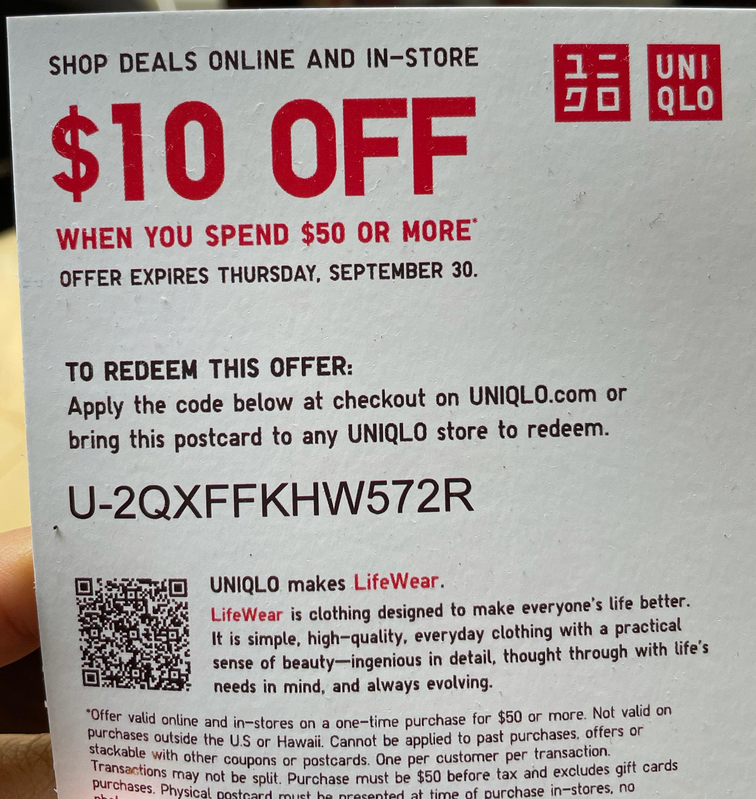 Uniqlo code up for grabs r/uniqlo