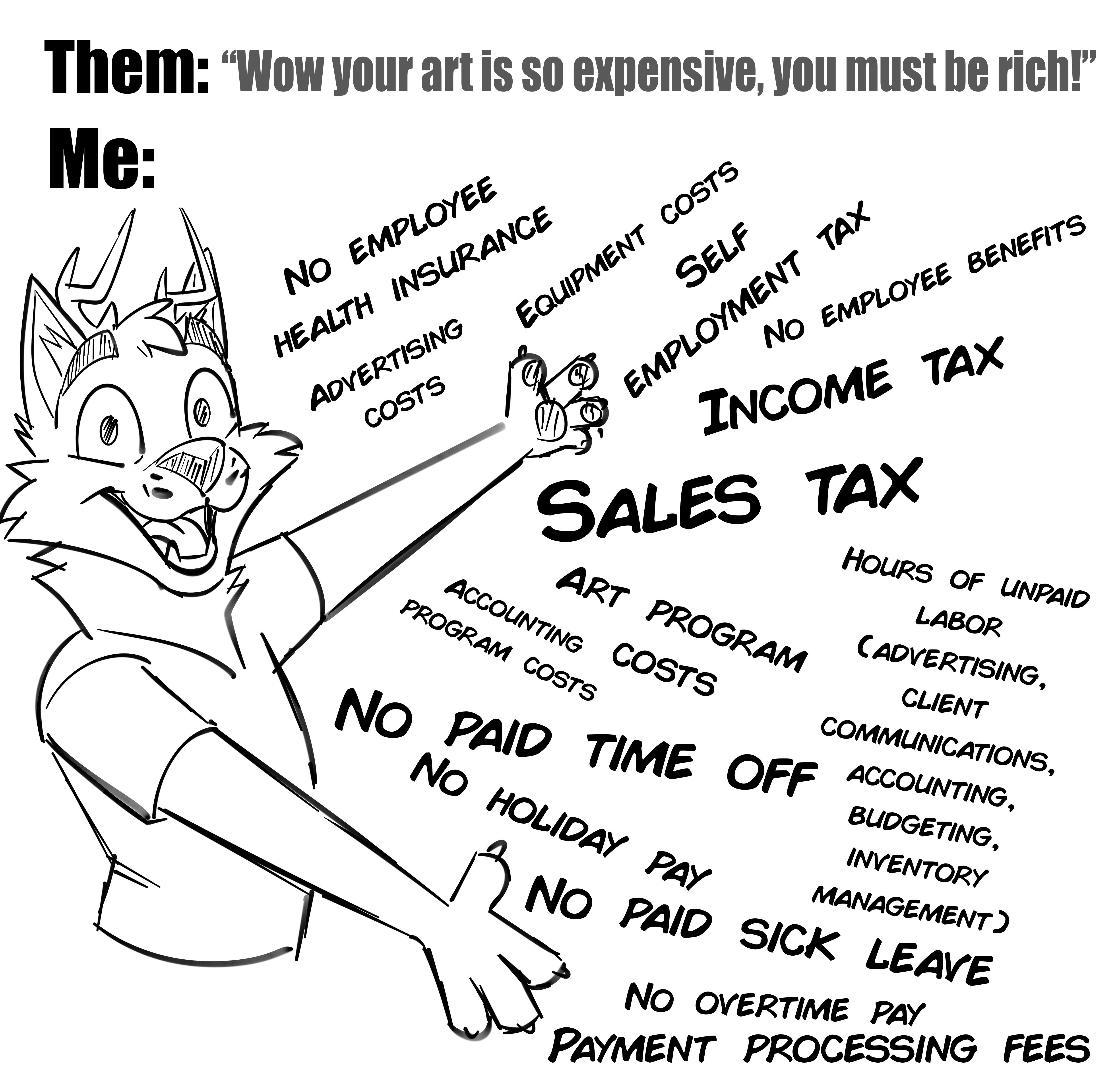 Being an artist costs a lot more than people think! Be kind to creators