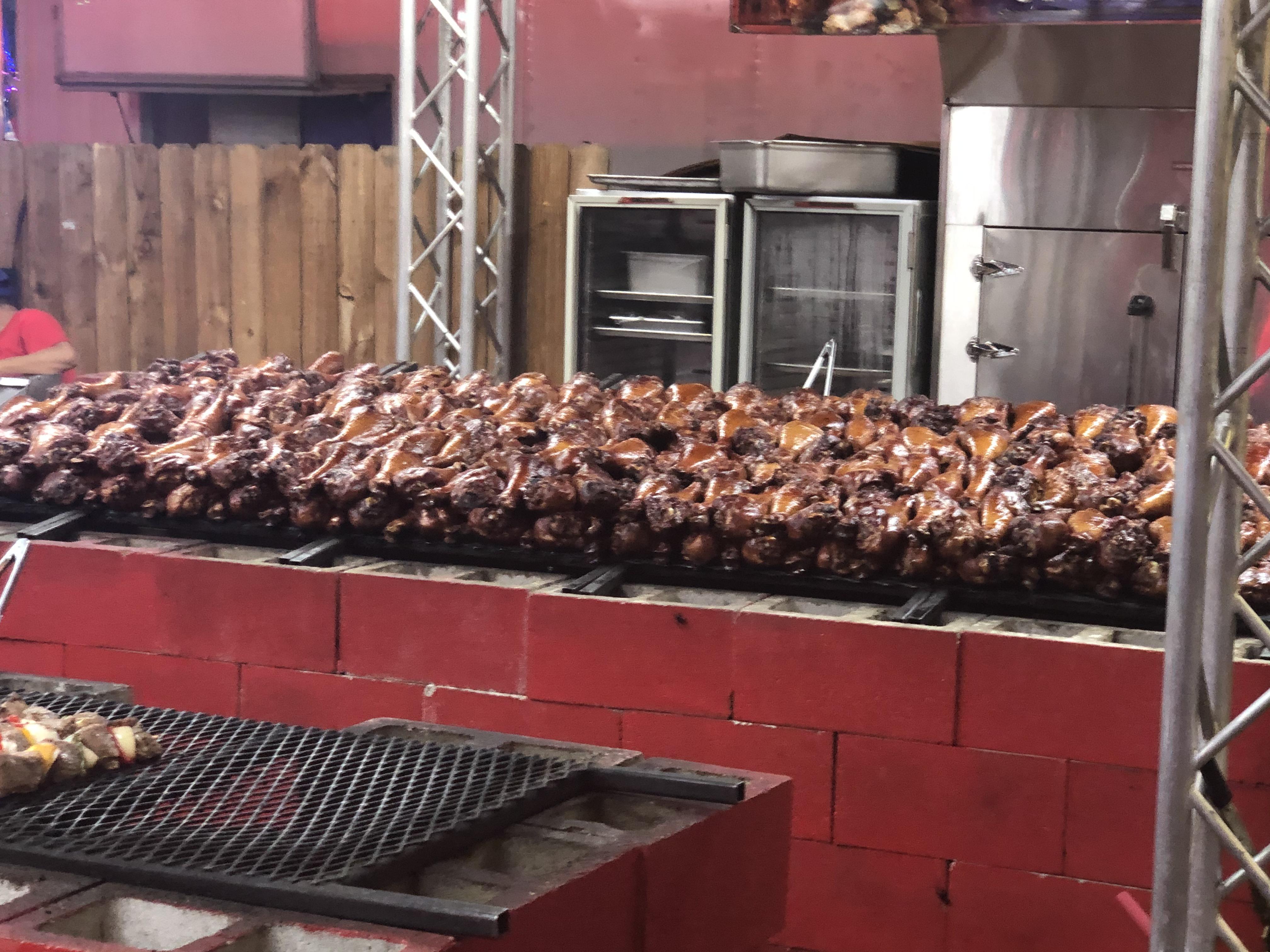 This display of smoked turkey legs at the Texas State Fair r/BBQ