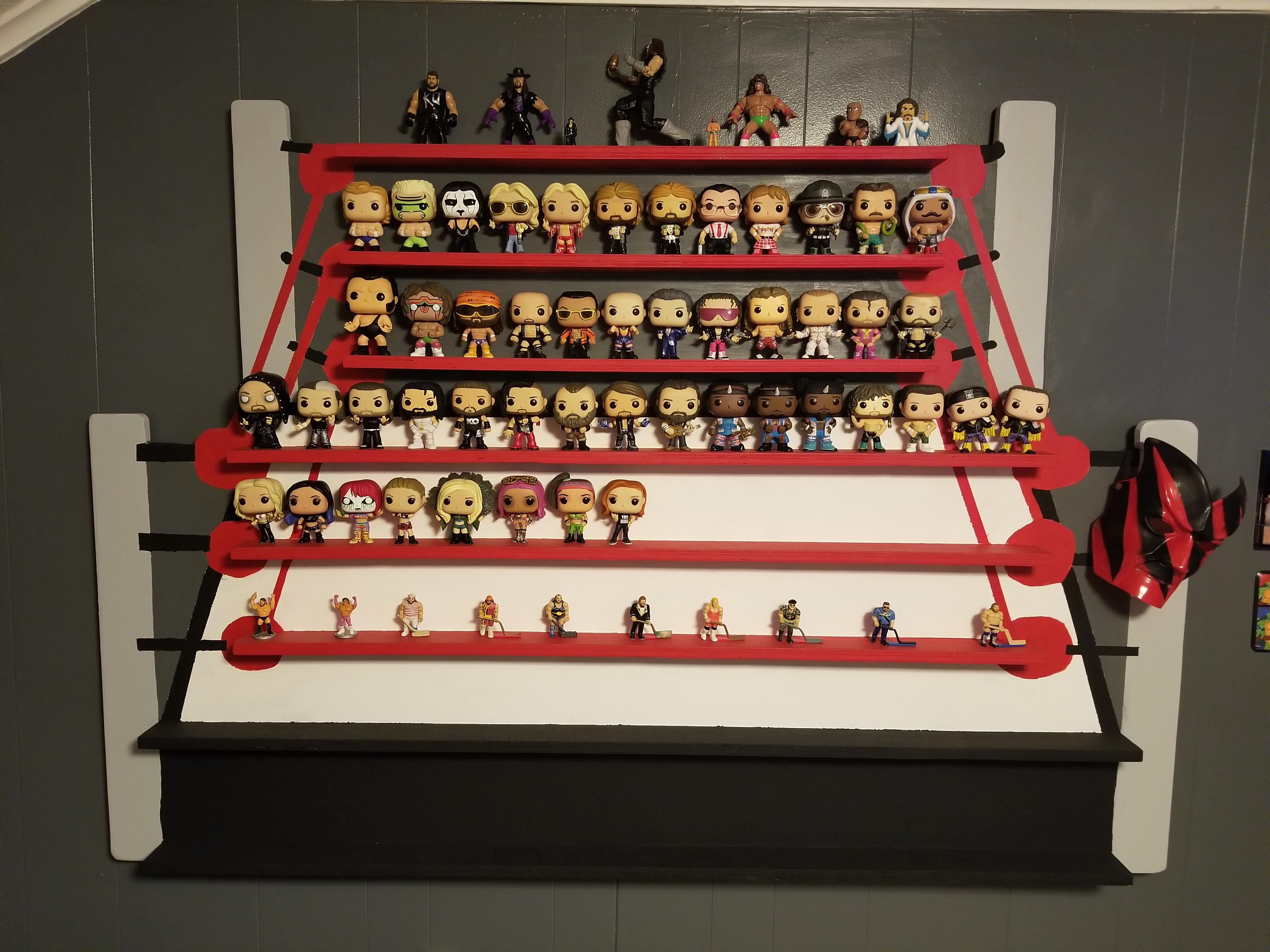 Updated pic of a more filled out wrestling POP collection with my