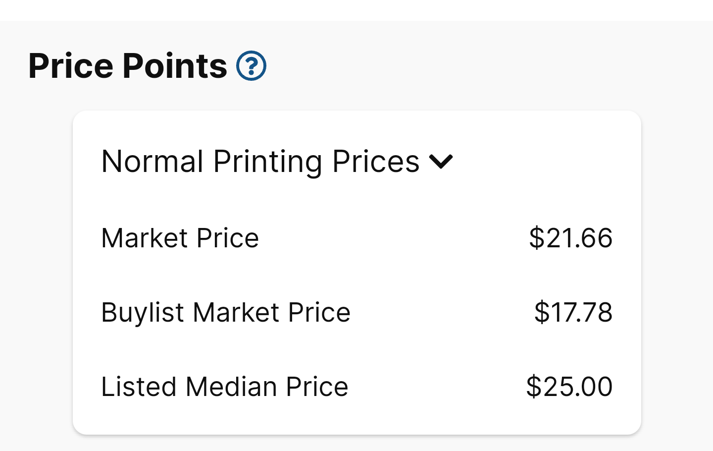 When selling cards in person do you choose the price by Market or