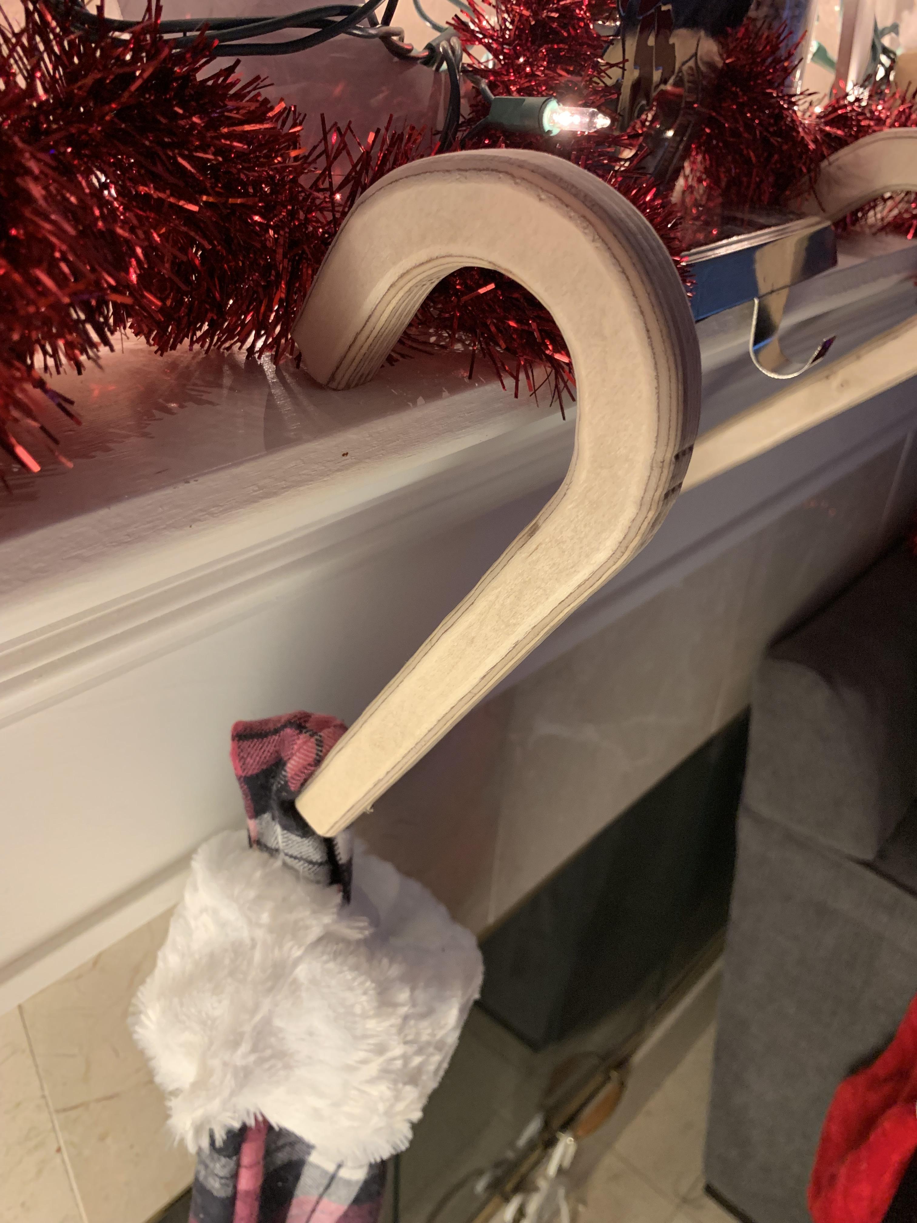 Candy cane stocking holder r/woodworking