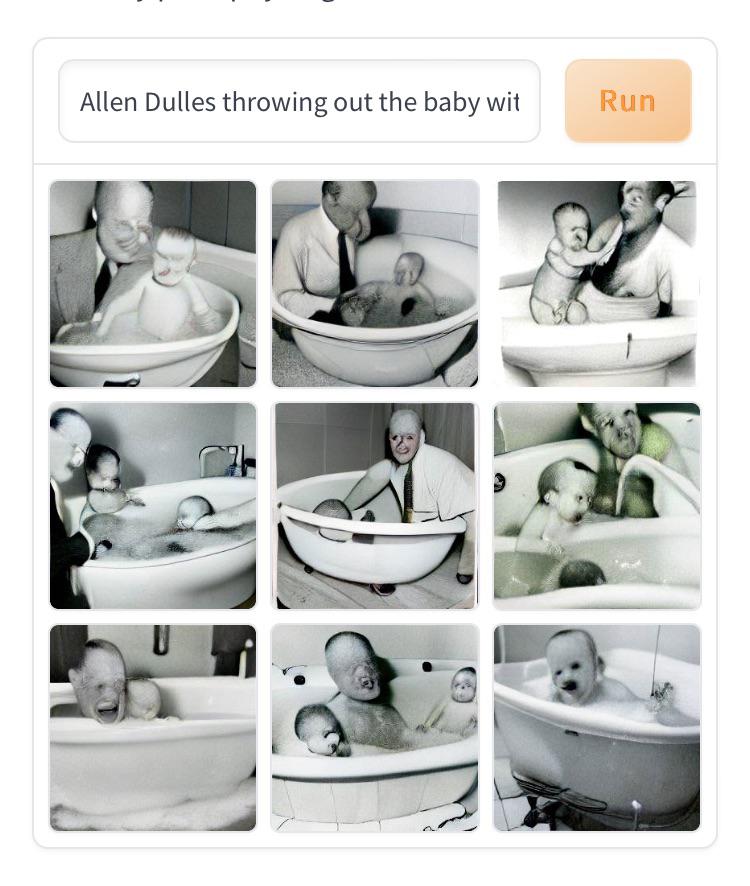 Allen Dulles throwing out the baby with the bathwater. r/weirddalle