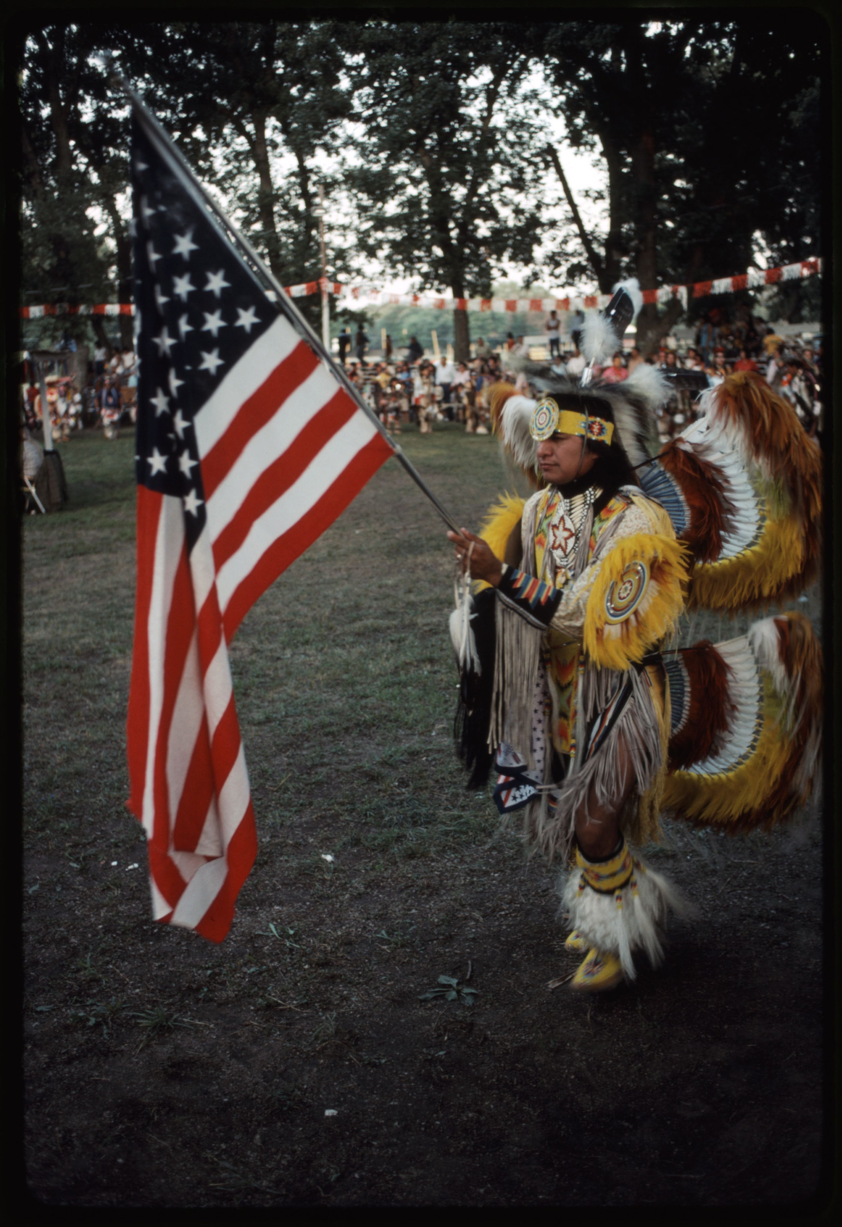Leading the Grand Entry at 1983 Omaha PowWow in Macy, Nebraska r/OldSchoolCool