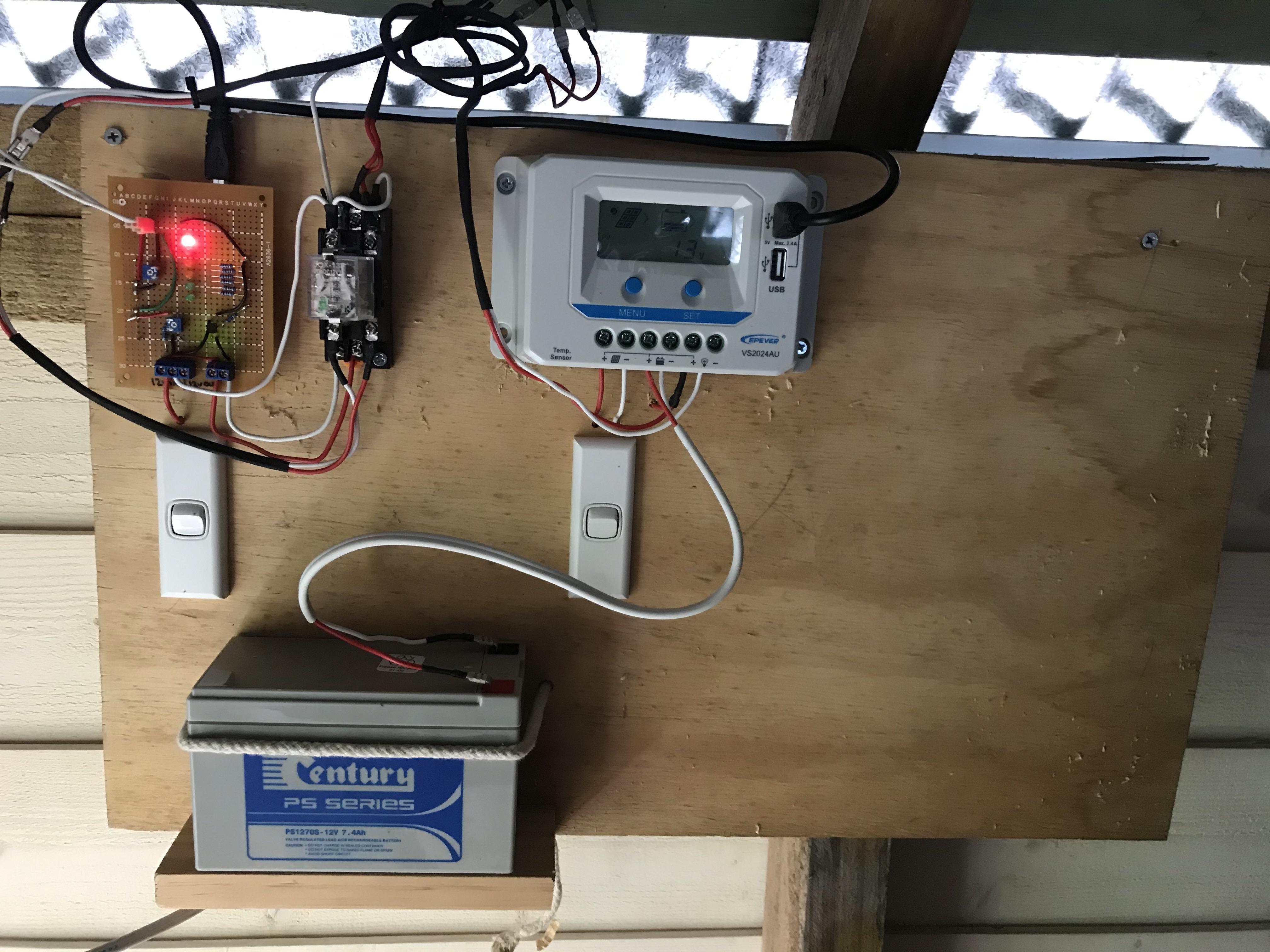 My first attempt at a solar system for the chicken coop. r/SolarDIY
