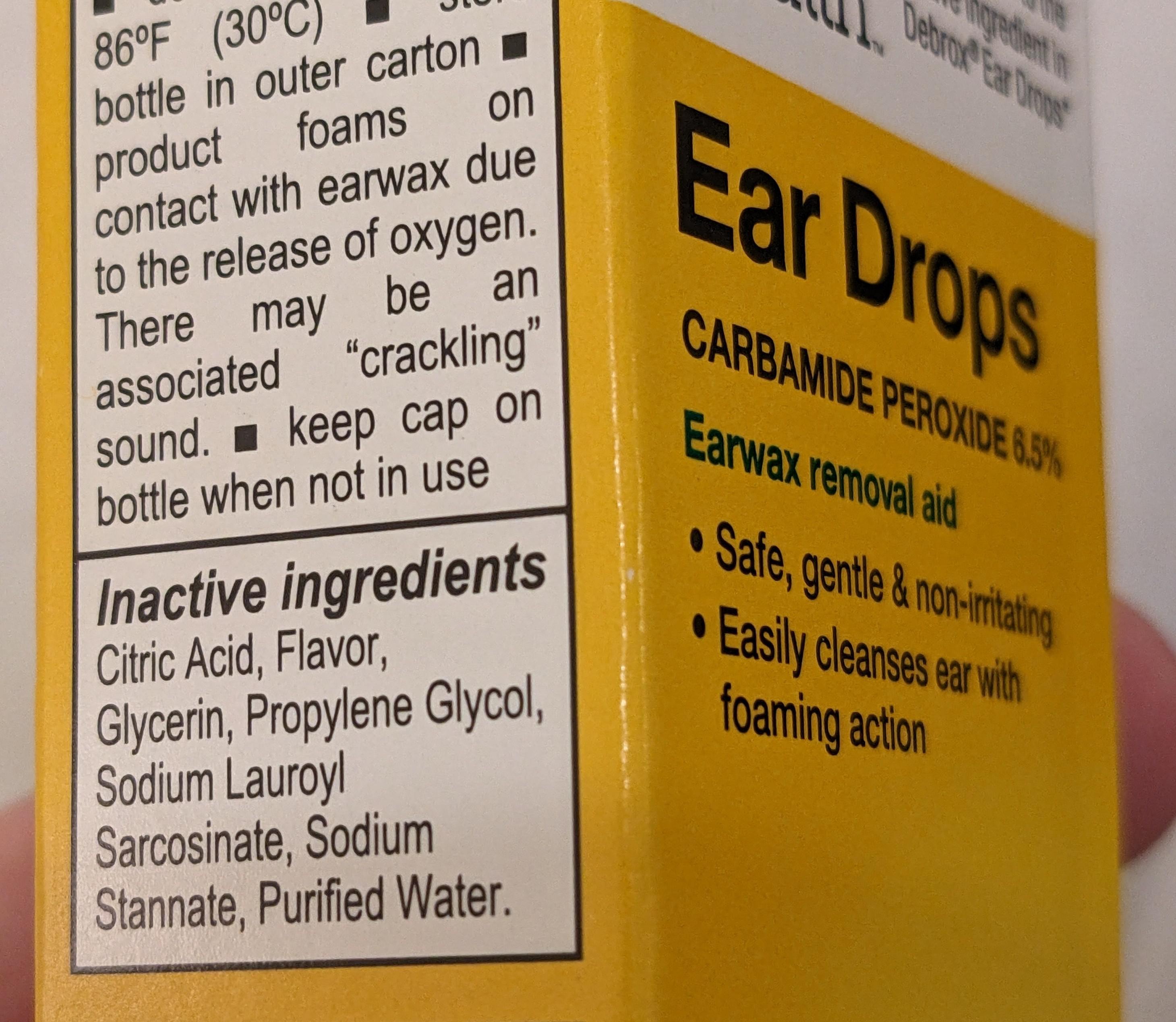 The second ingredient in these ear drops is "Flavor" r/mildlyinteresting