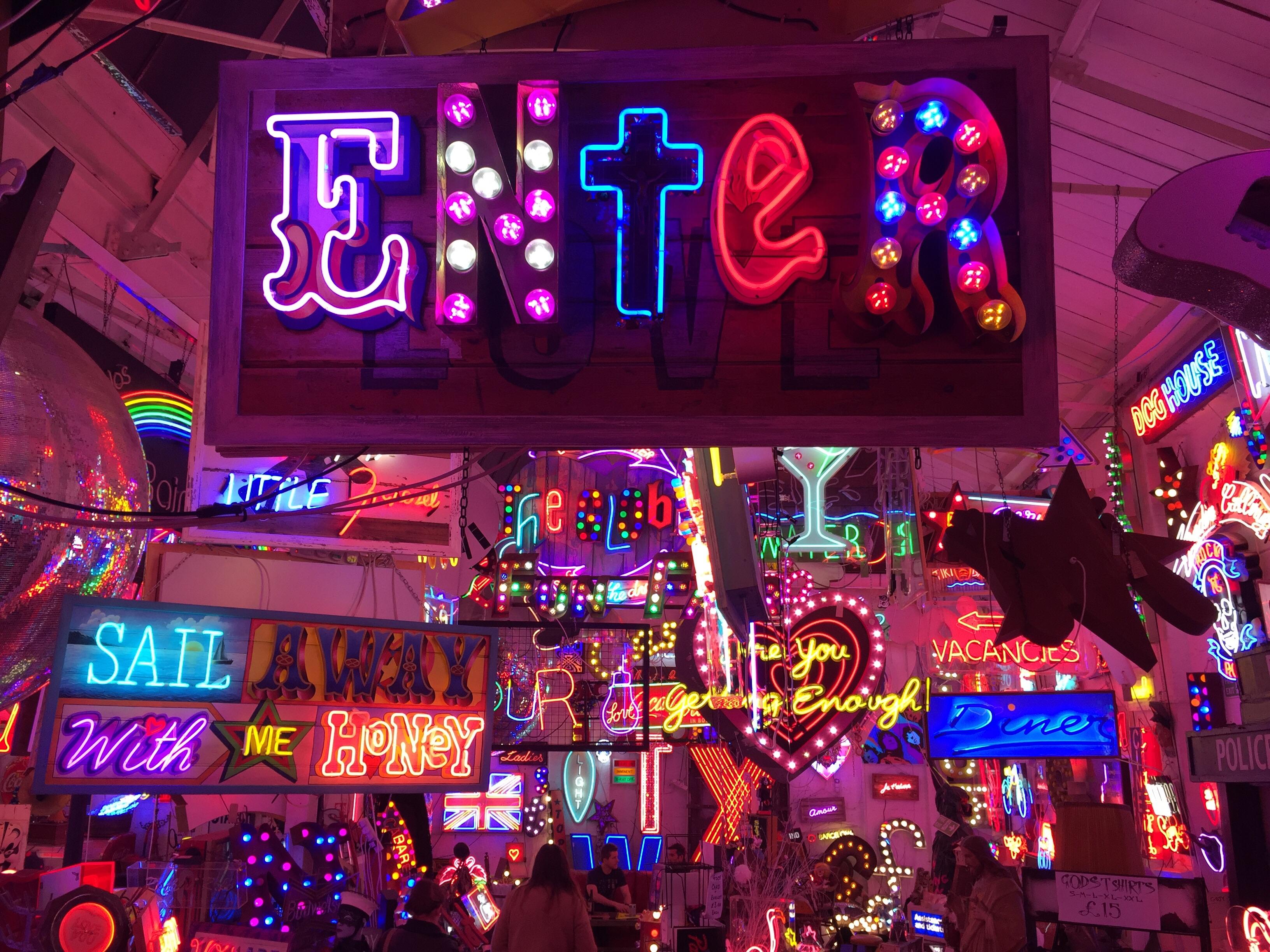 God's Own Junkyard. A tribute to all things neon. Walthamstow, London