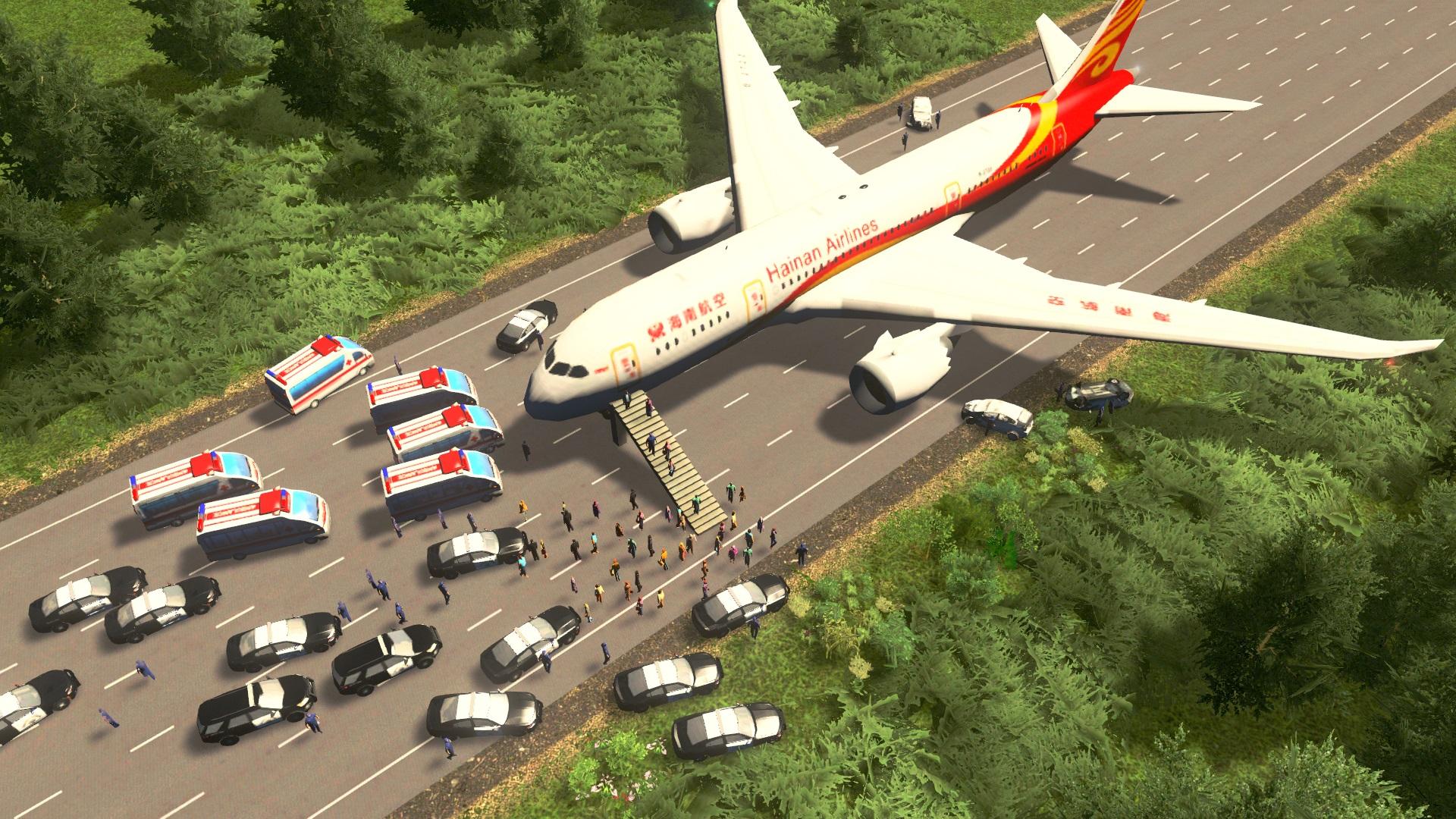 Oops! An airplane made emergency landing on highway! r/CitiesSkylines