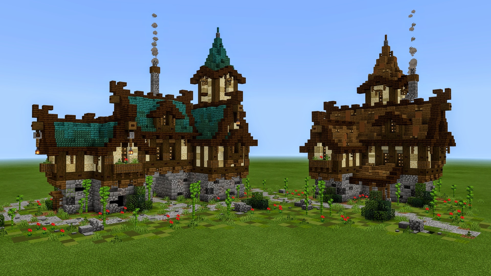 A couple houses I built. What do you think? Minecraft