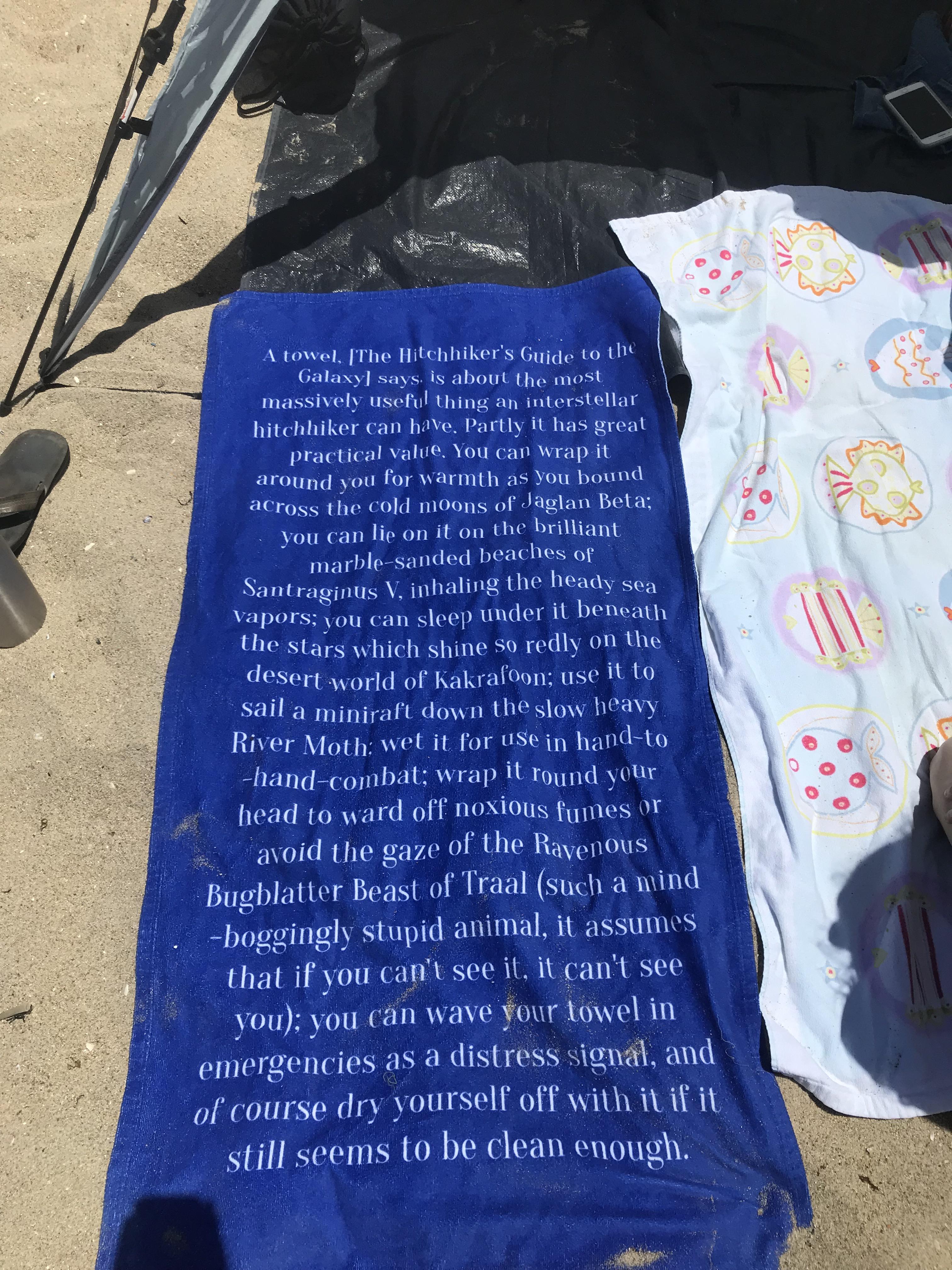 Brought my towel to the beach. r/HHGTTG