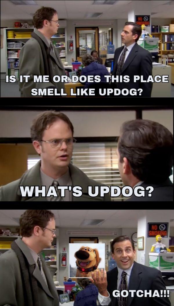 I like to imagine Michael thought about the updog joke all night and