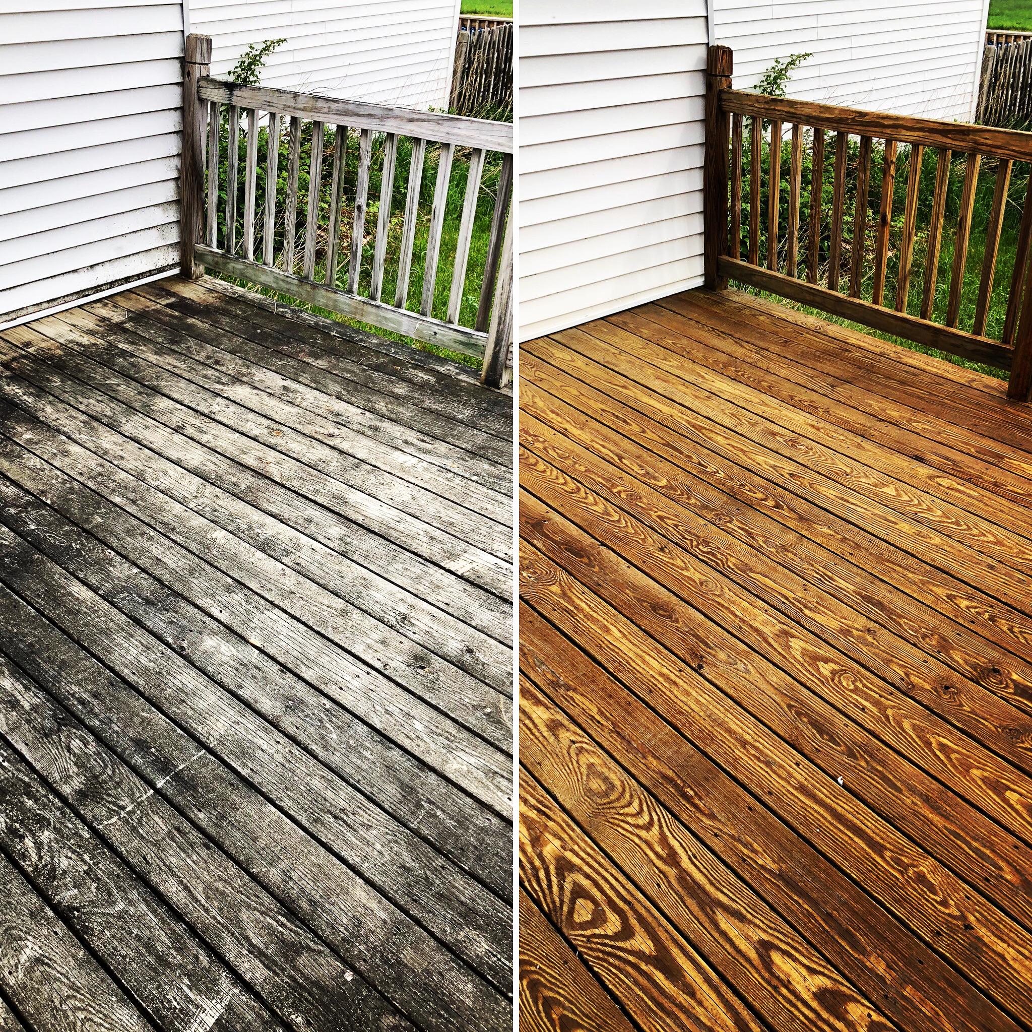 Satisfying pressure wash before and after. Did this last weekend and