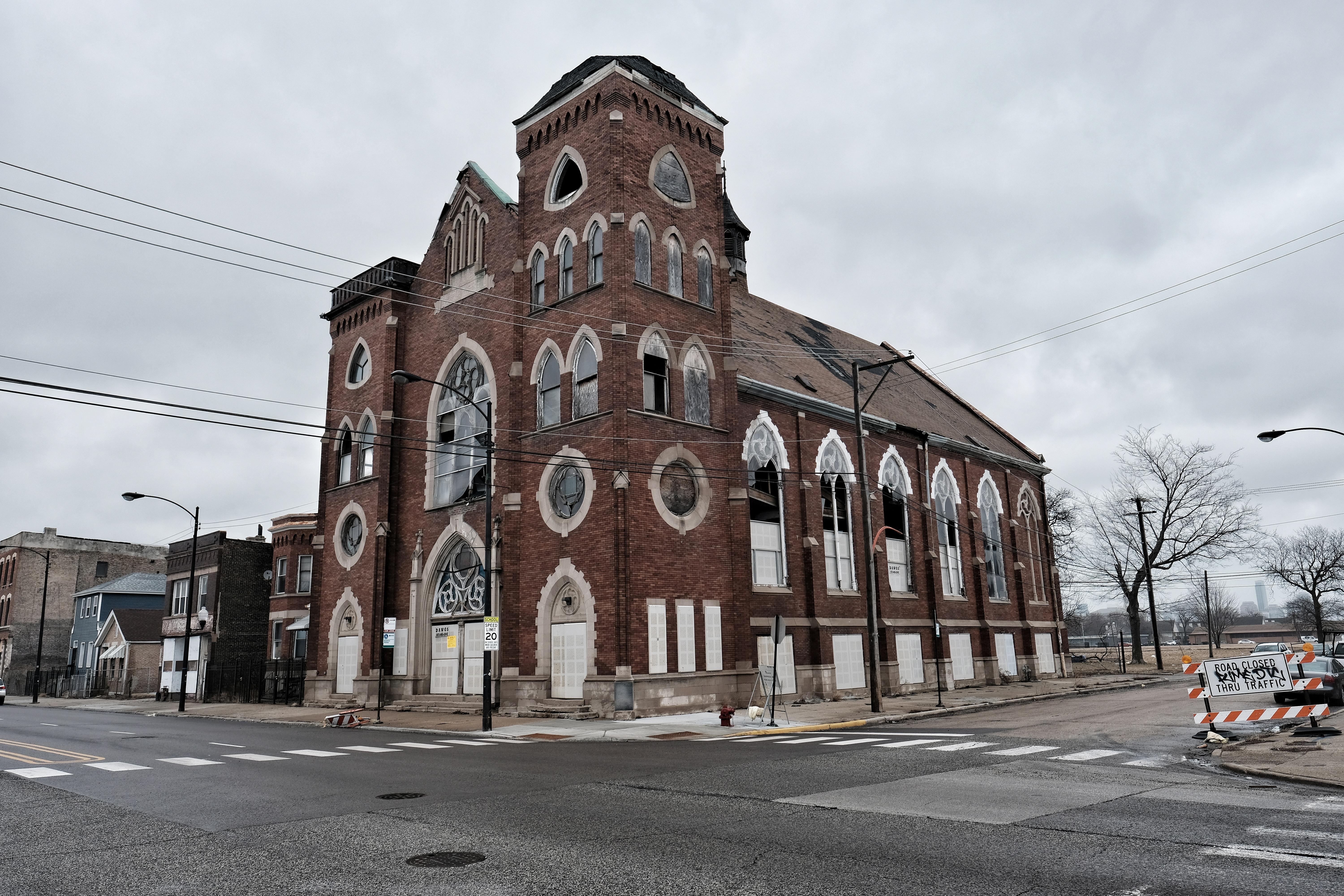 Exterior shots will have to do...I couldn't actually find the name of